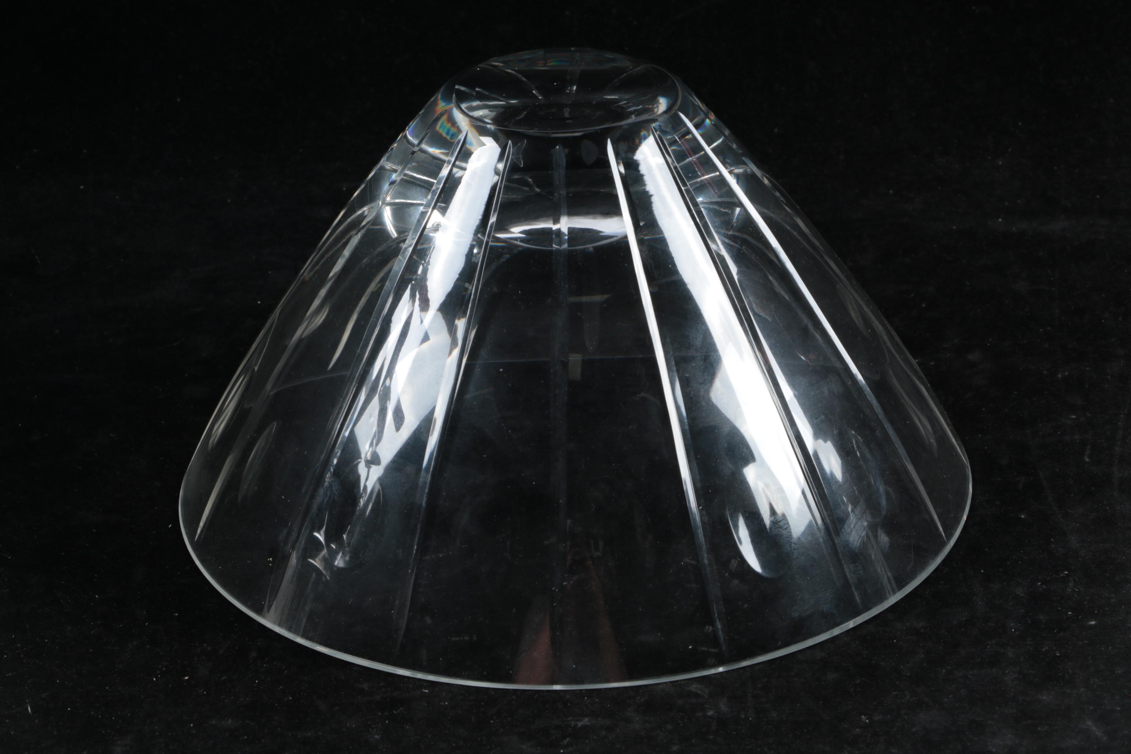 Vintage Rosenthal "Wedge Cut" Crystal Decanter with Krosno Bowl