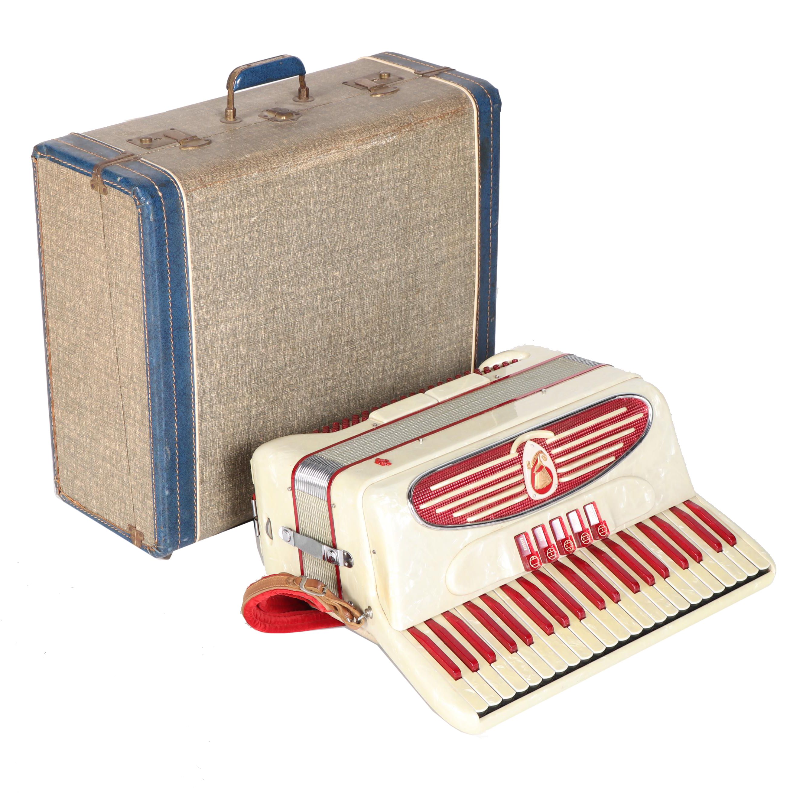 Vintage Giulietti Handcraft Accordion in Case