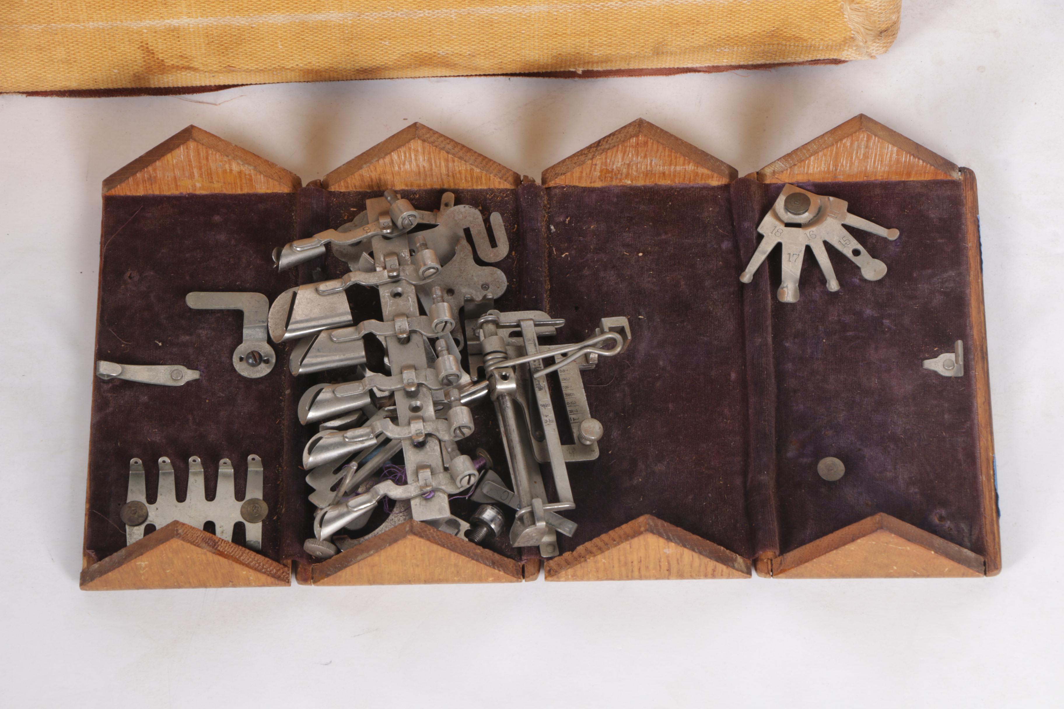 Singer G Series 1920s Sewing Machine with Case and Attachments