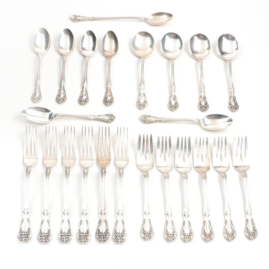 Alvin Sterling Silver "Chateau Rose" Spoons and Forks