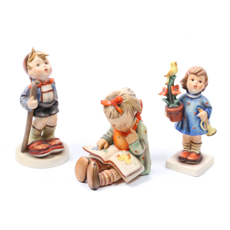 Goebel Hummel Porcelain Figurines including "Book Worm"