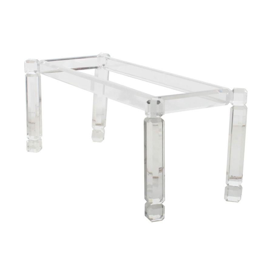 Glass Top Lucite Dining Table