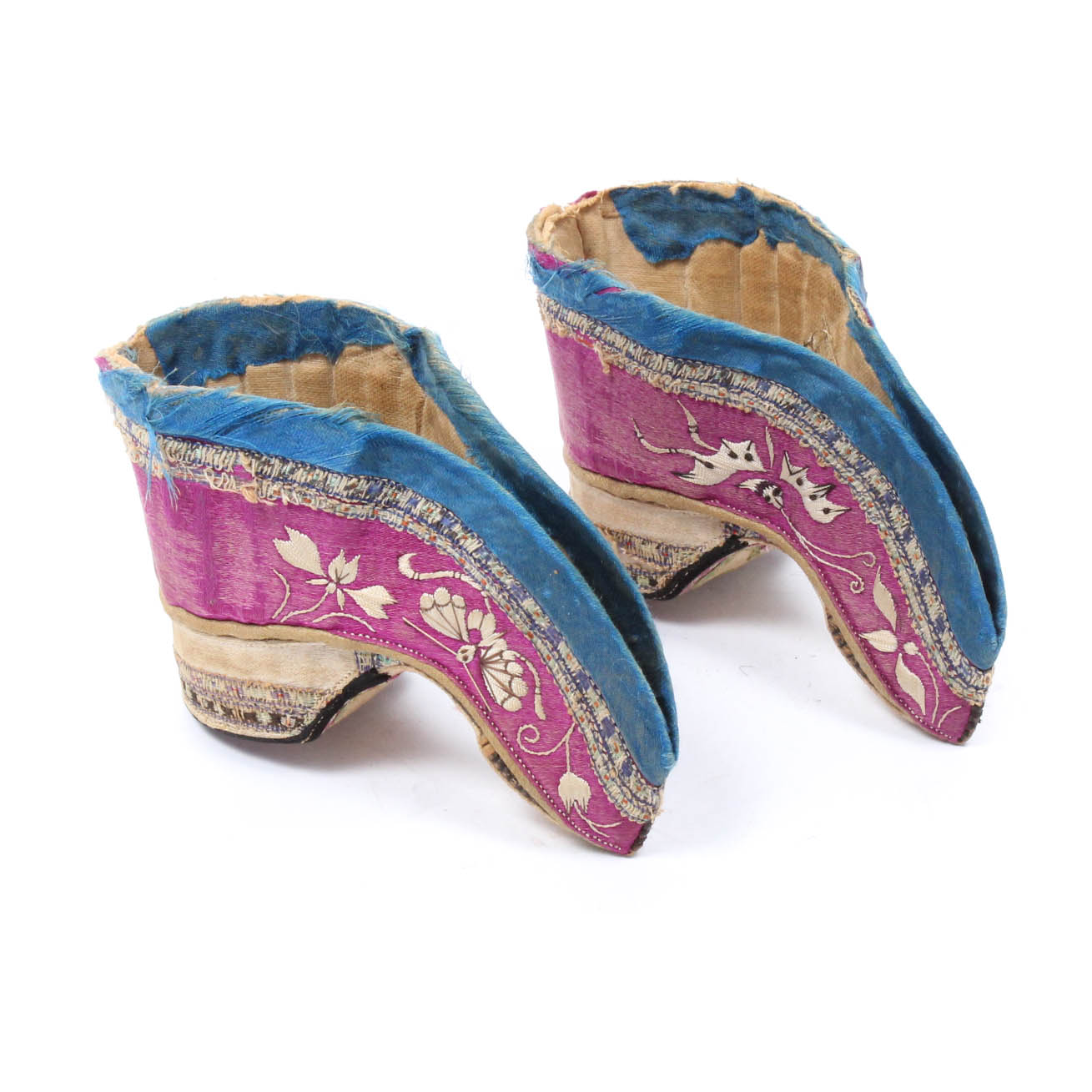 Antique Chinese Silk Lotus Shoes