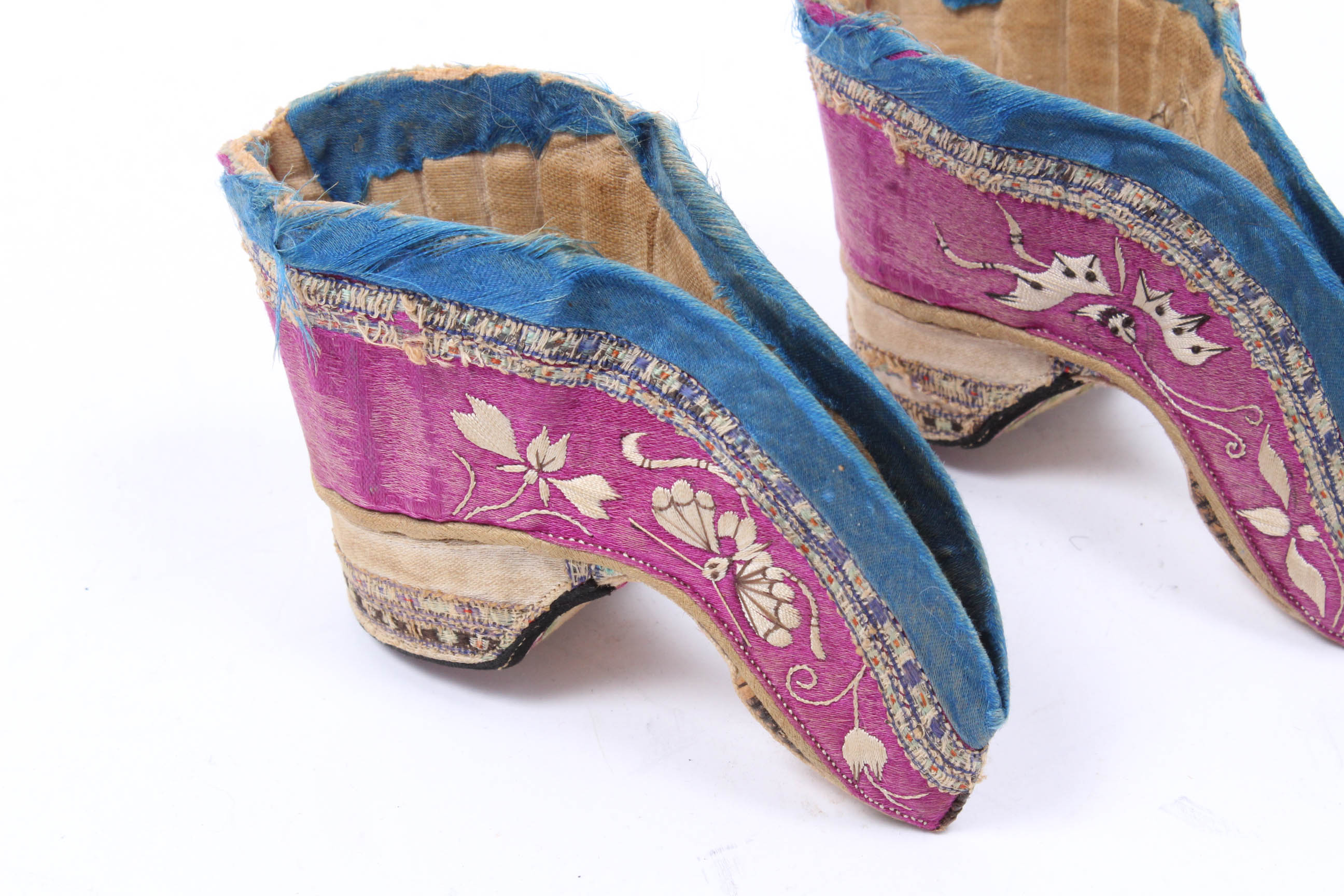 Antique Chinese Silk Lotus Shoes