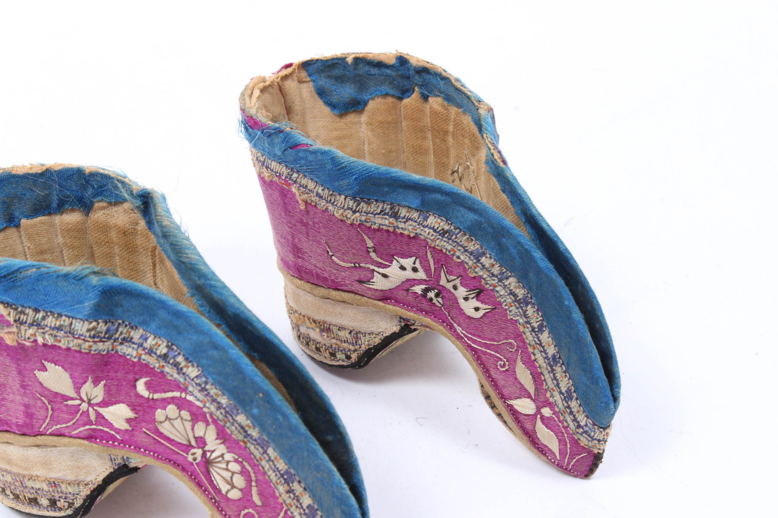 Antique Chinese Silk Lotus Shoes