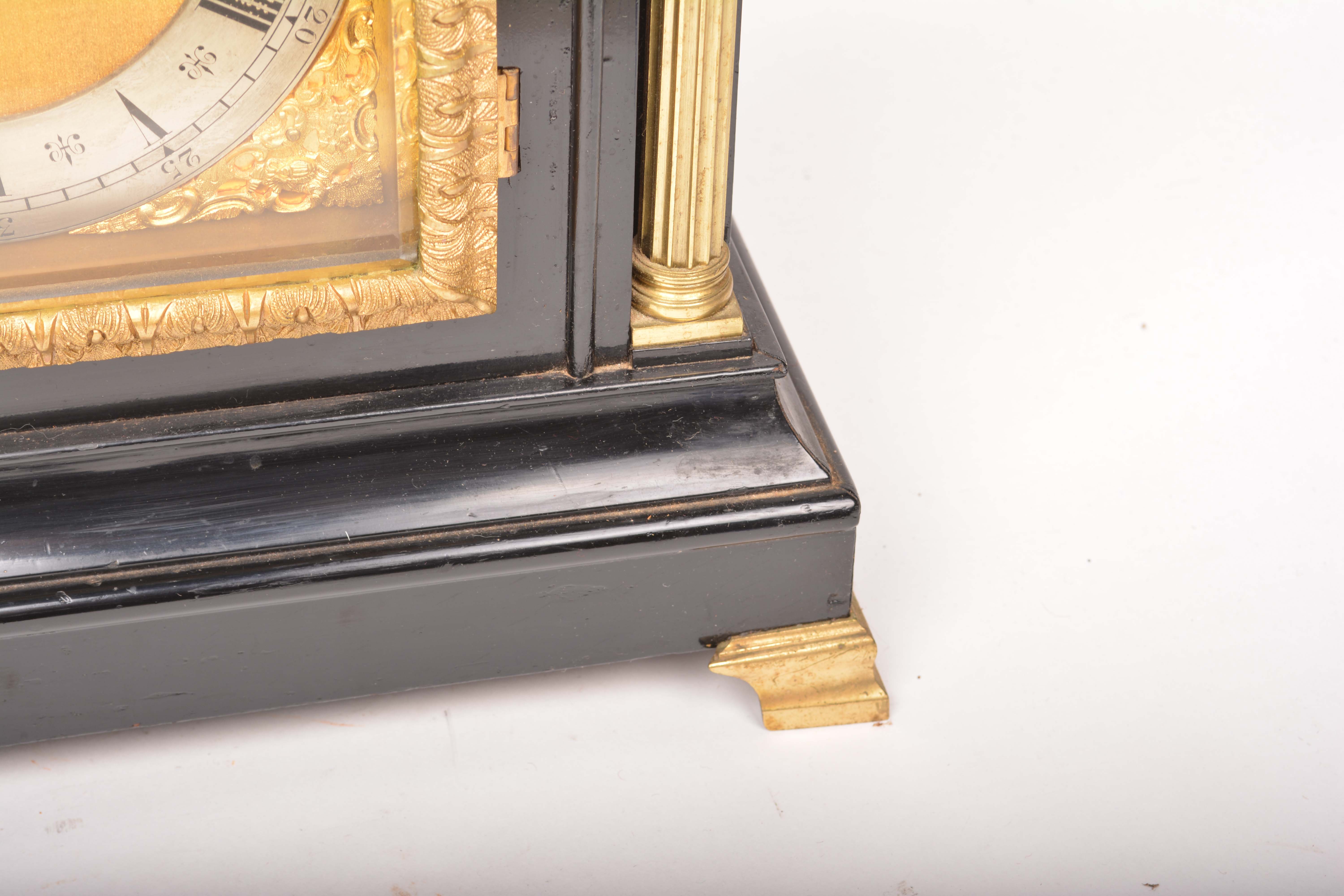 Late 19th Century Ebonized Triple Fusee Bracket Clock
