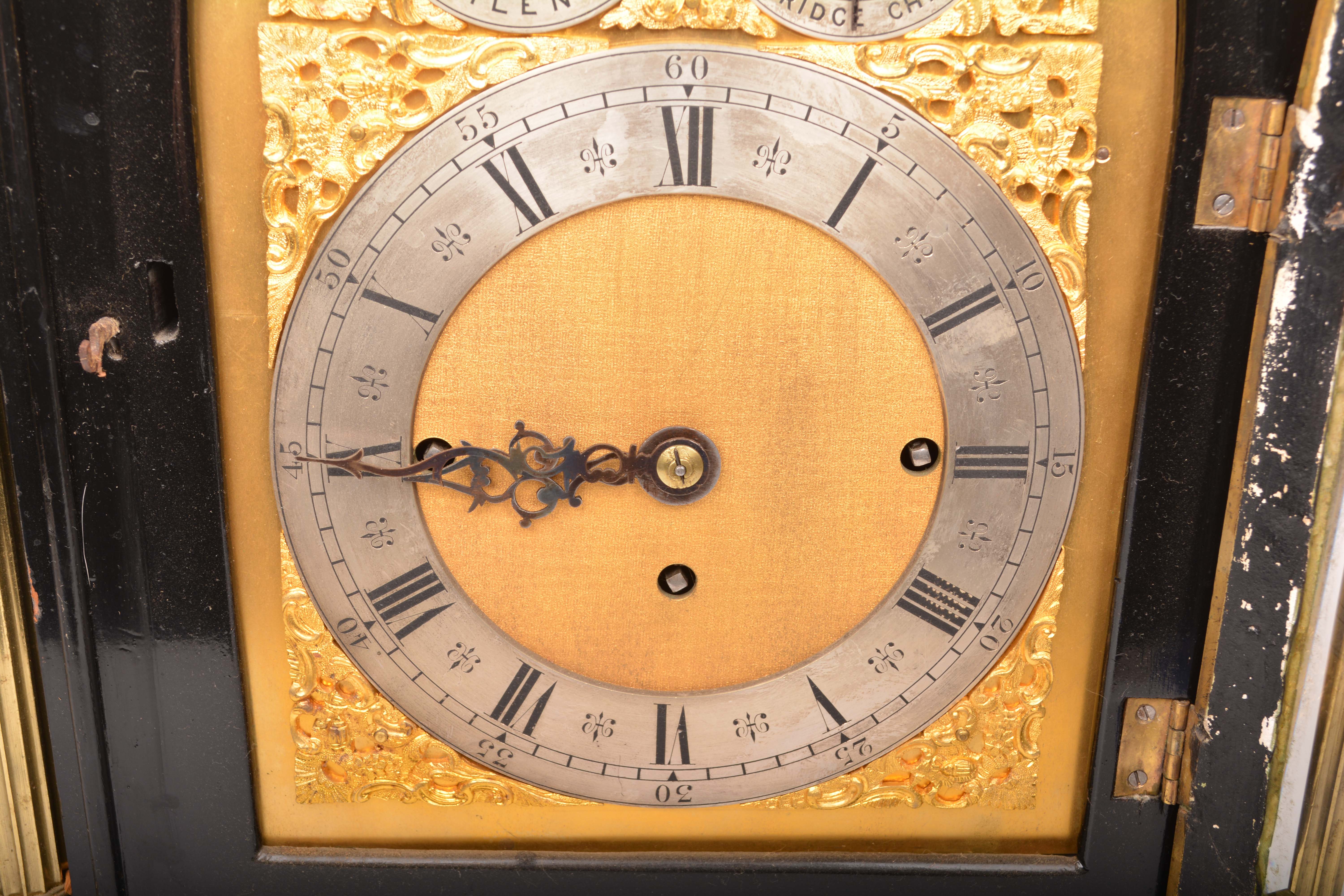Late 19th Century Ebonized Triple Fusee Bracket Clock