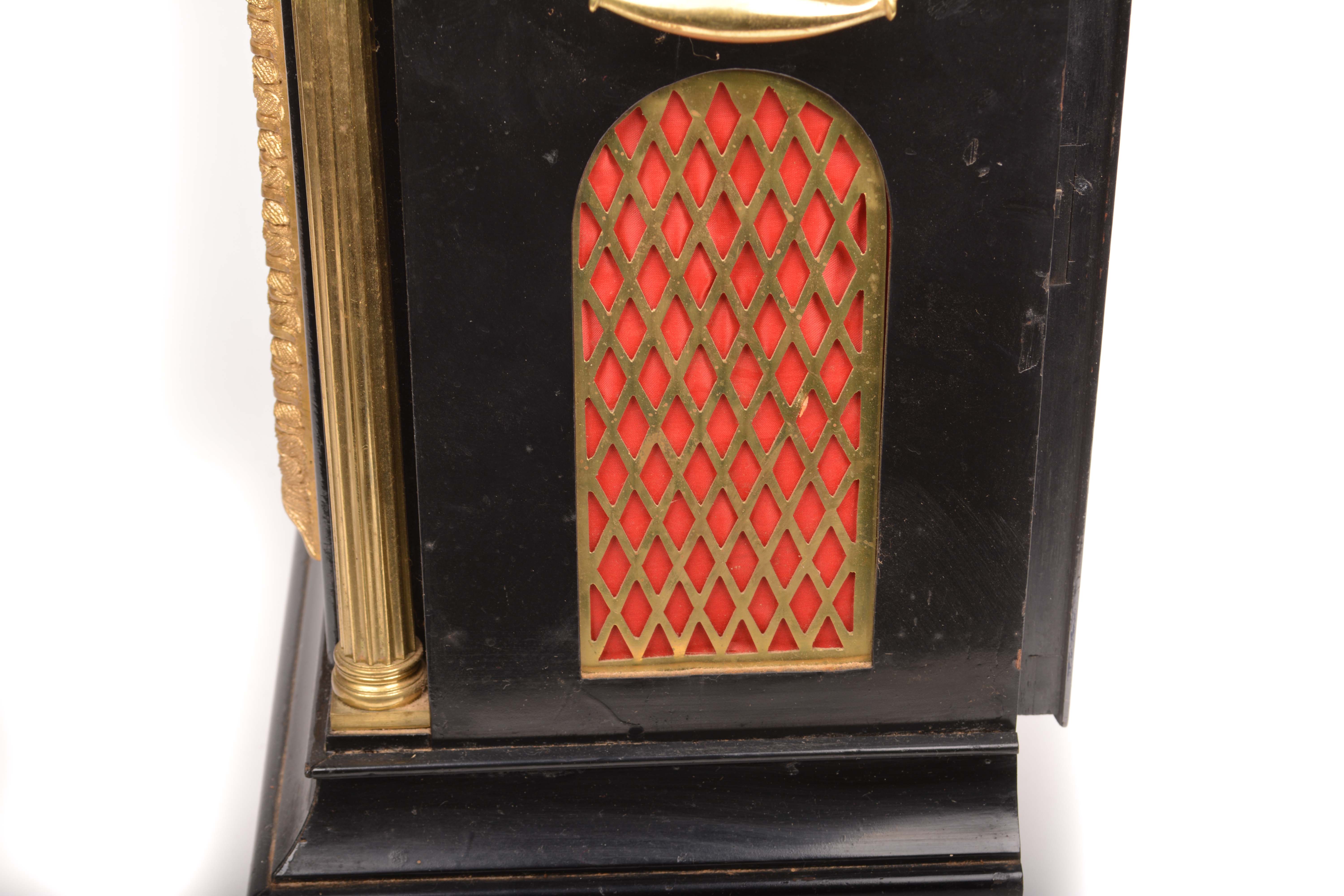 Late 19th Century Ebonized Triple Fusee Bracket Clock