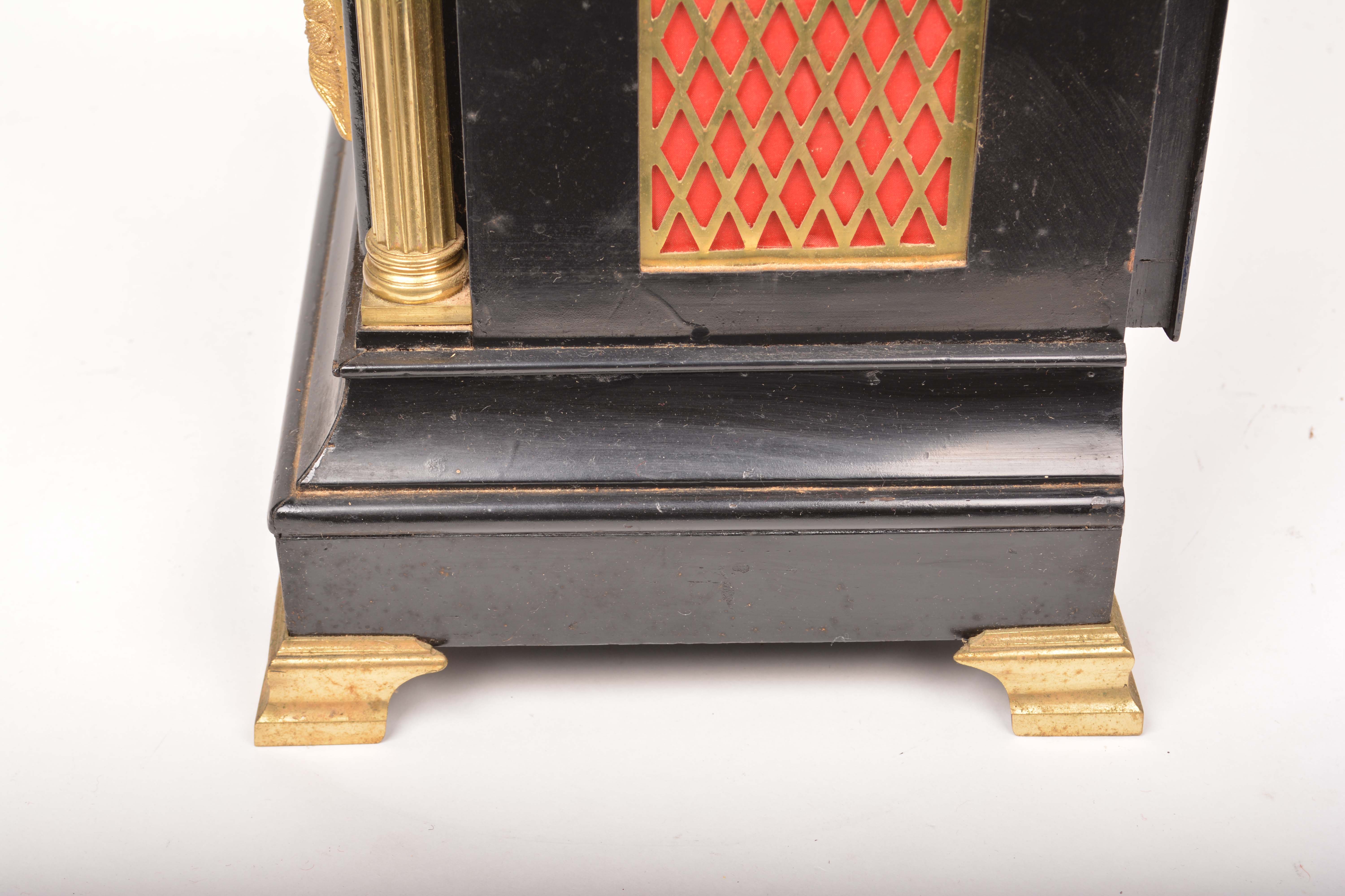 Late 19th Century Ebonized Triple Fusee Bracket Clock