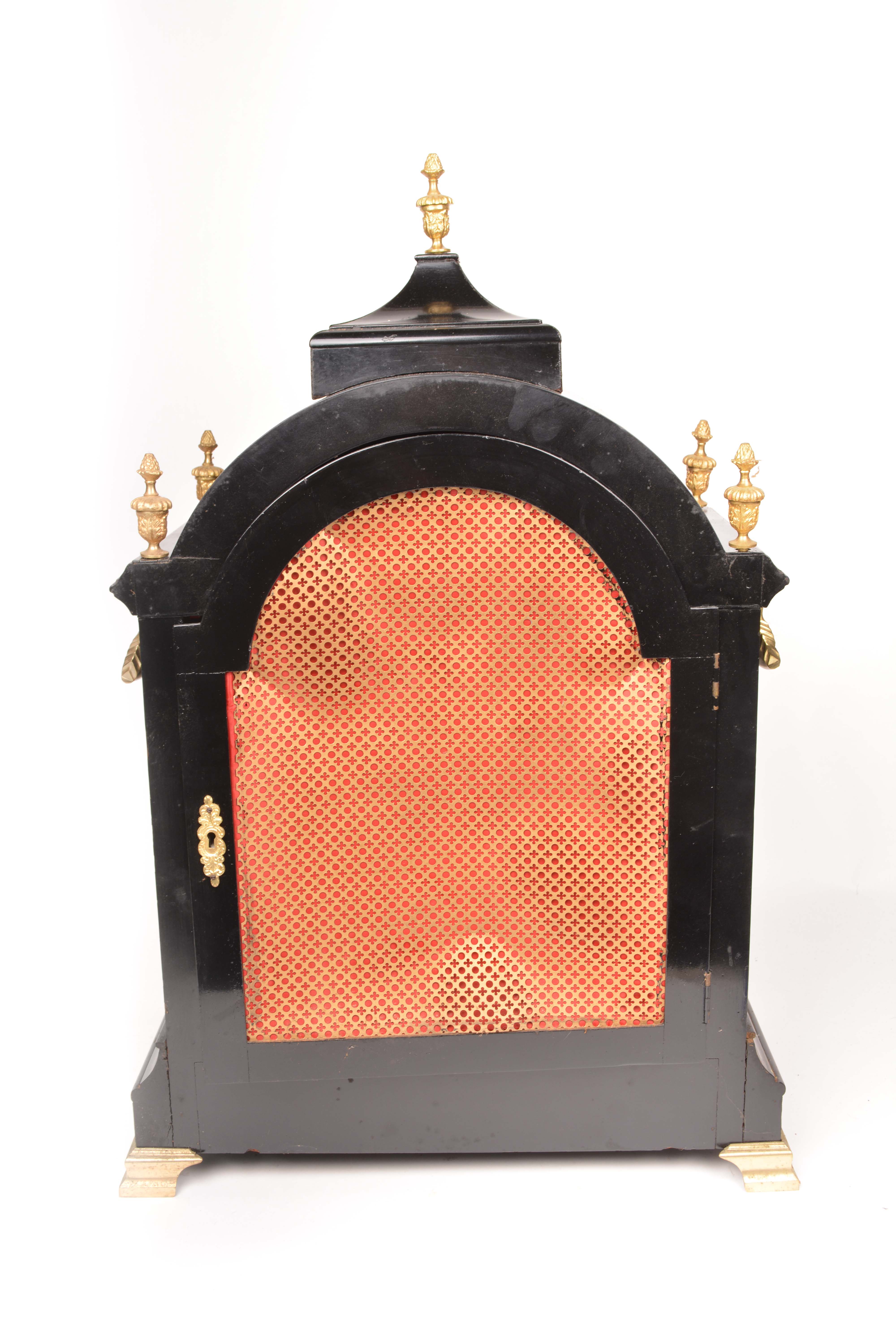 Late 19th Century Ebonized Triple Fusee Bracket Clock