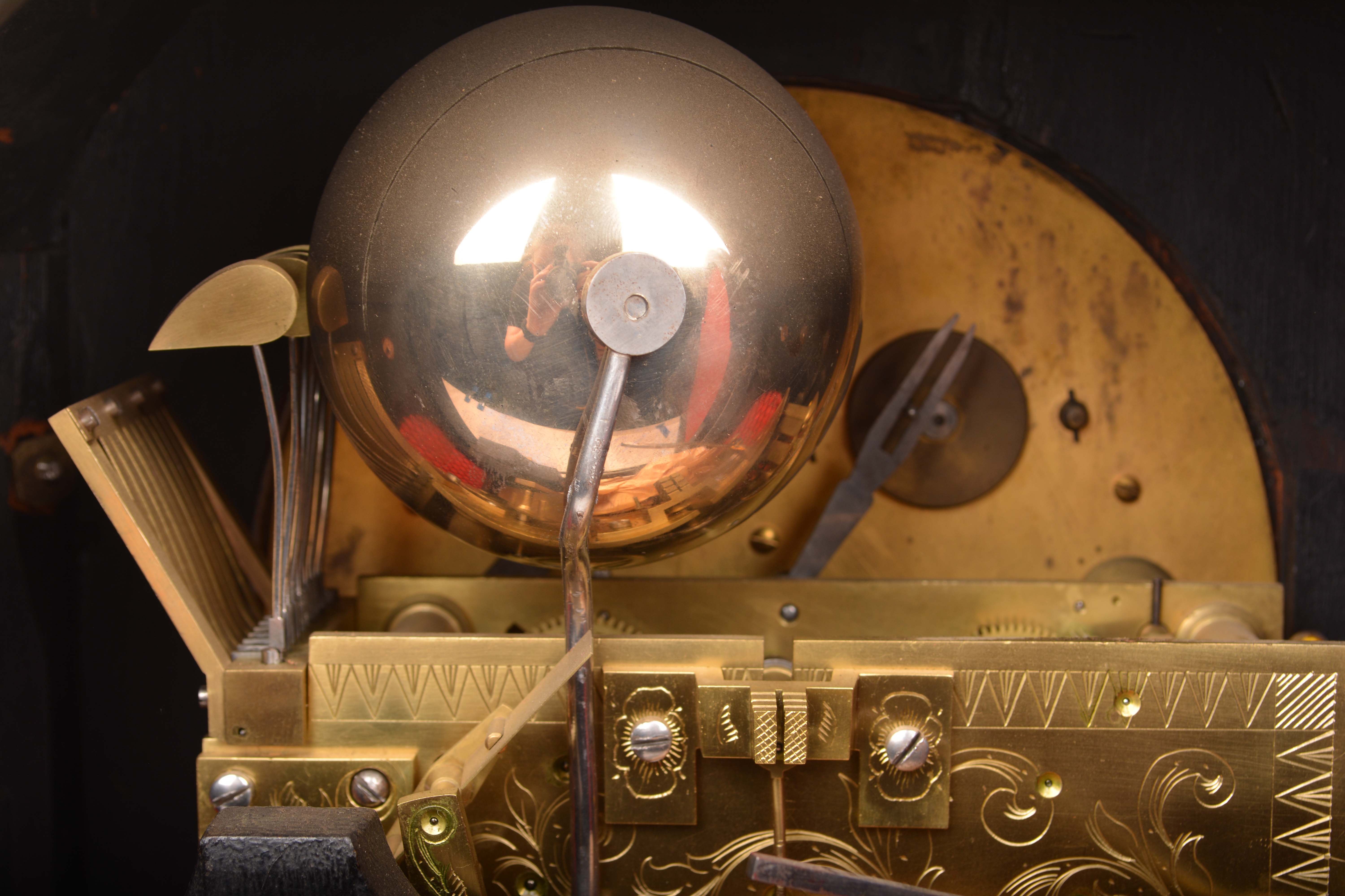 Late 19th Century Ebonized Triple Fusee Bracket Clock