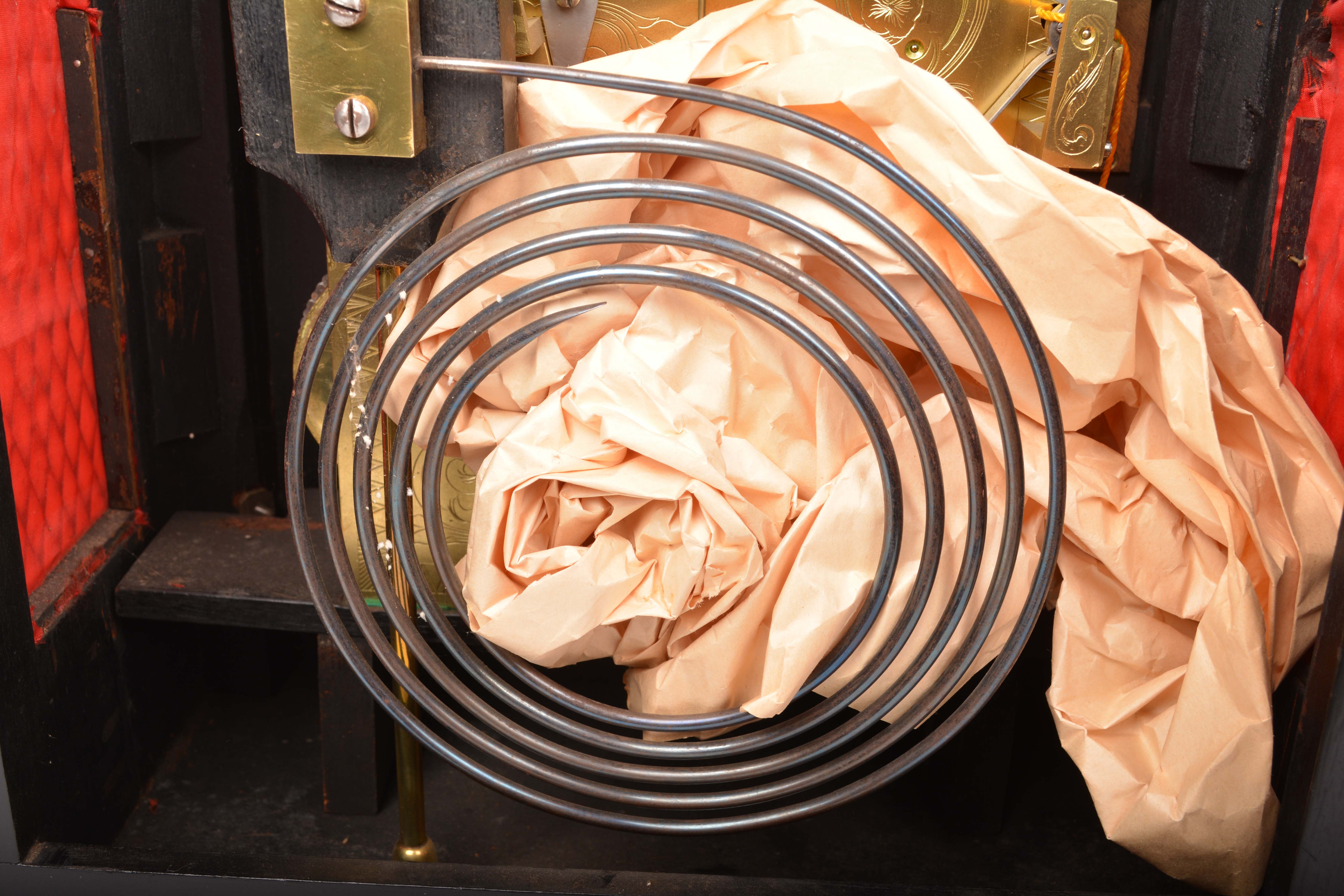 Late 19th Century Ebonized Triple Fusee Bracket Clock