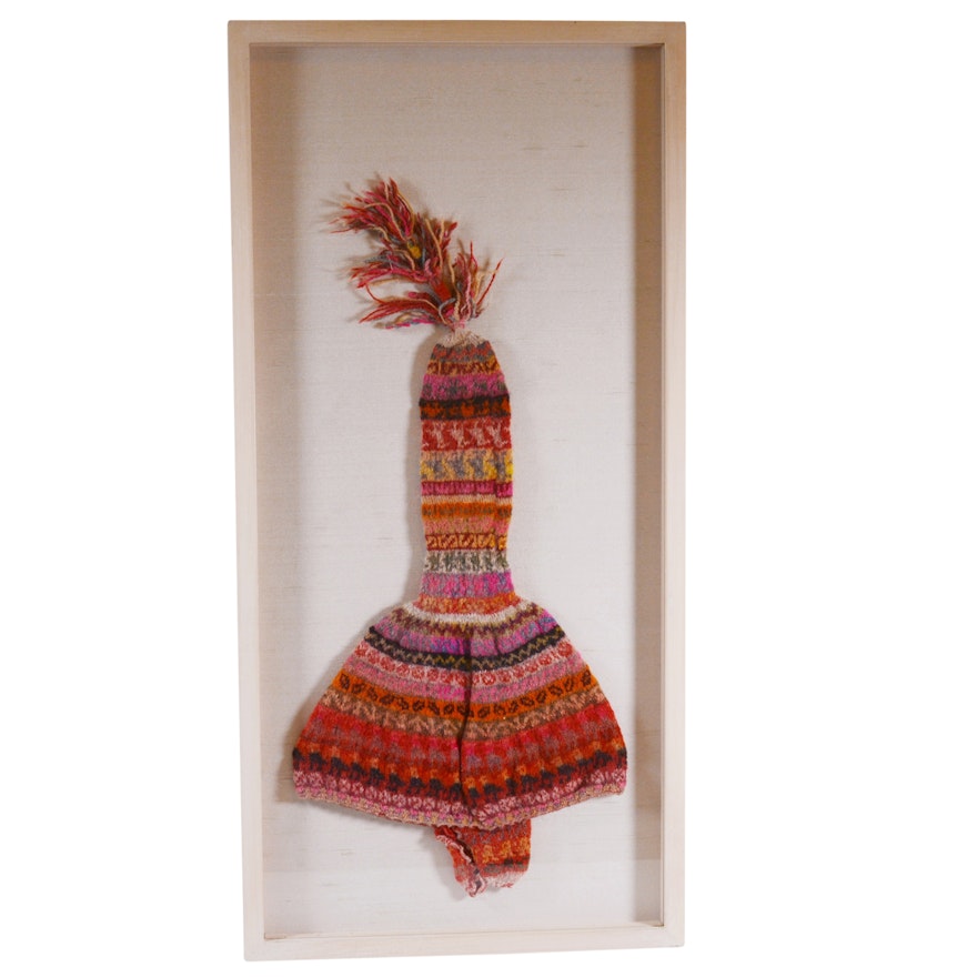 Framed Peruvian Chinchero Style Chullo Hat
