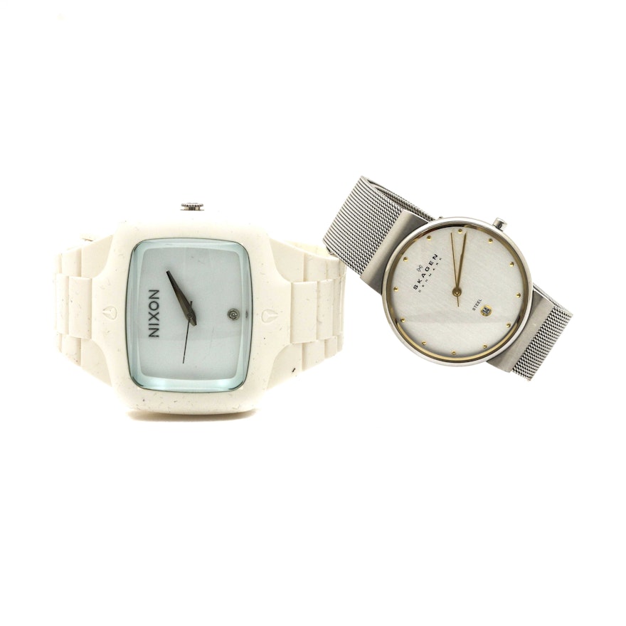 Skagen and Nixon Stainless Steel Wristwatches