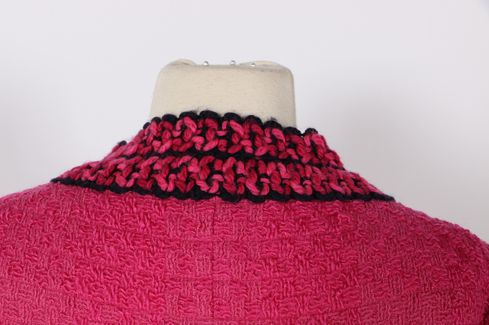 Vintage Chanel Pink Knit Skirt Suit