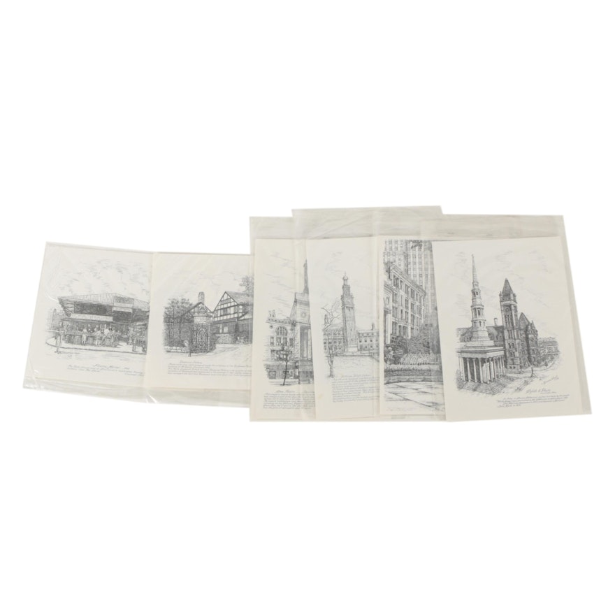 Lithographs After Geneva South of Cincinnati Area Landmarks