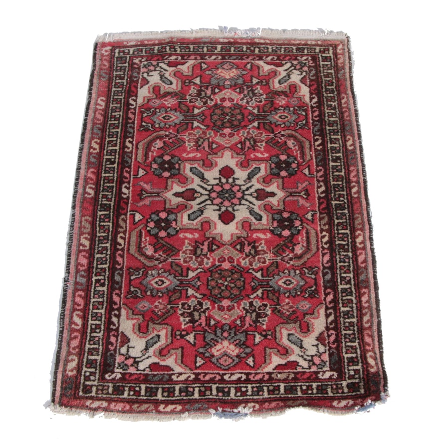 Hand-Knotted Persian "Herati" Accent Rug