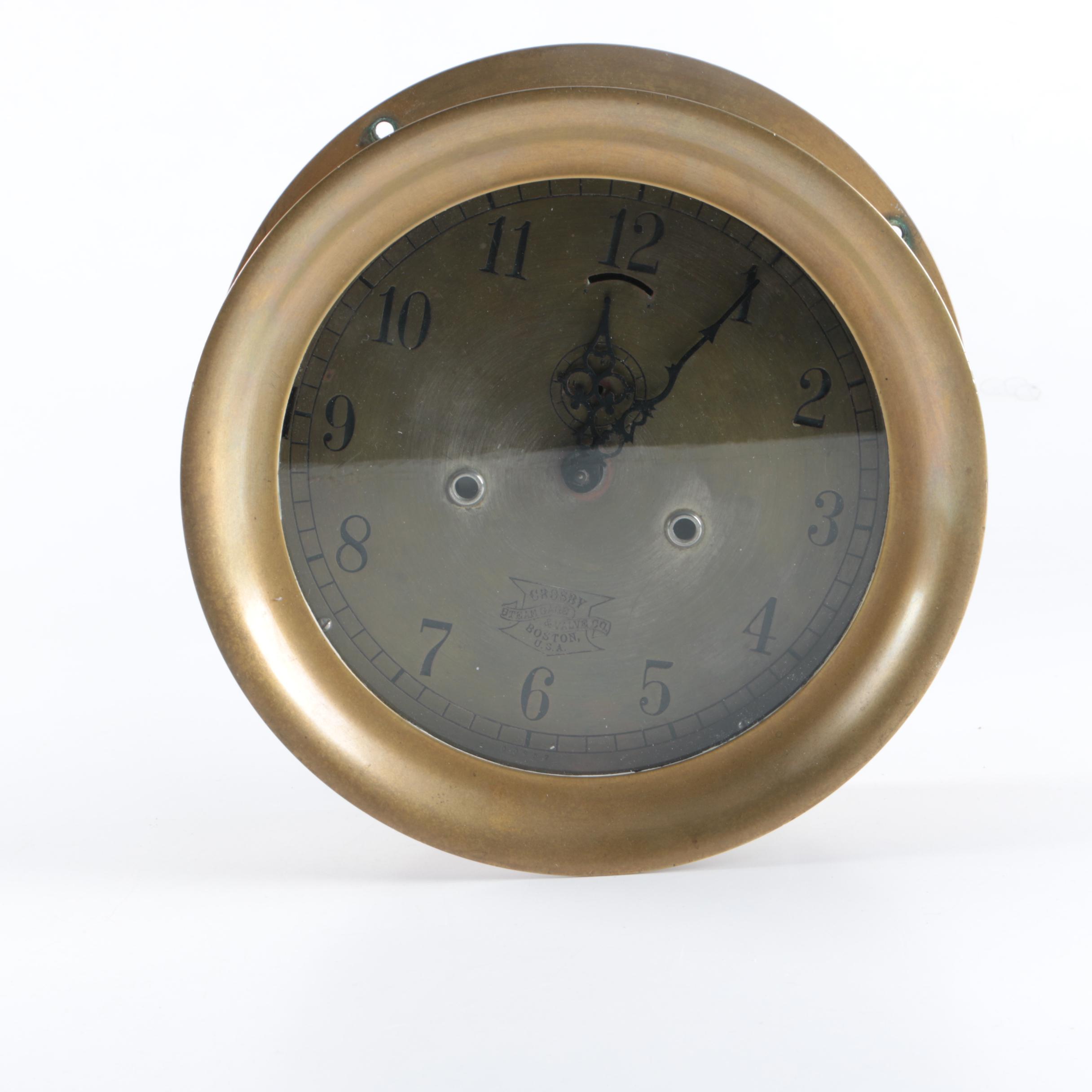 Crosby Steam Gauge & Valve Co. Wall Clock