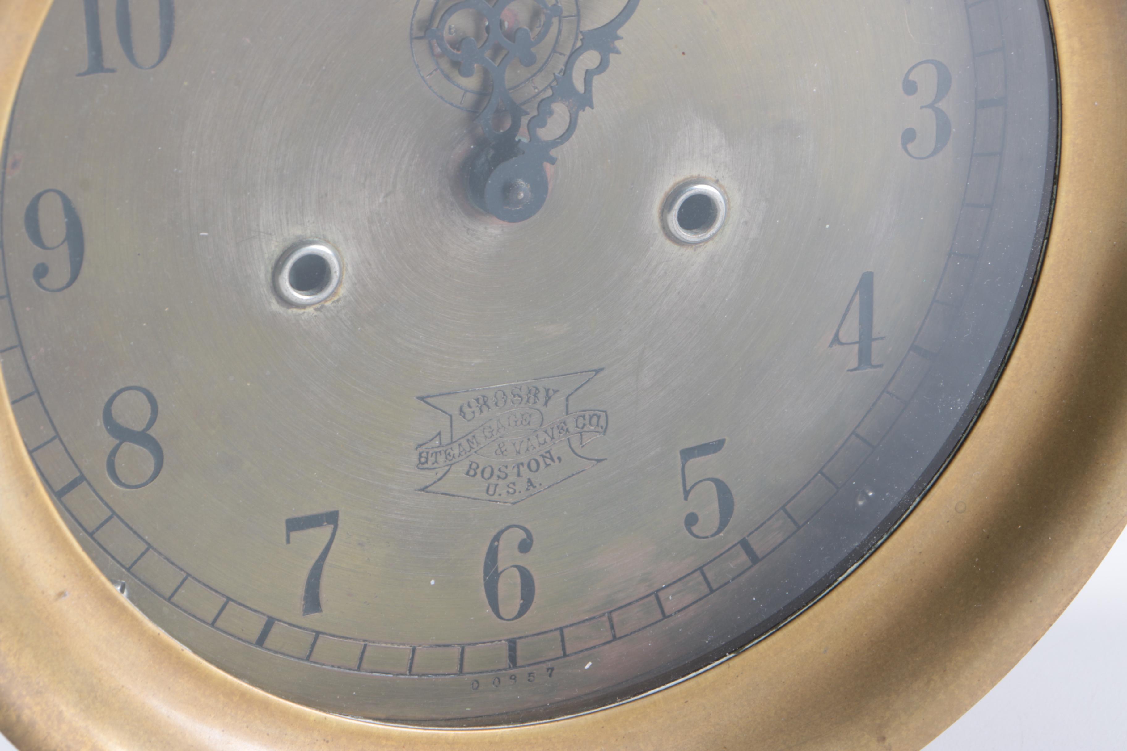 Crosby Steam Gauge & Valve Co. Wall Clock