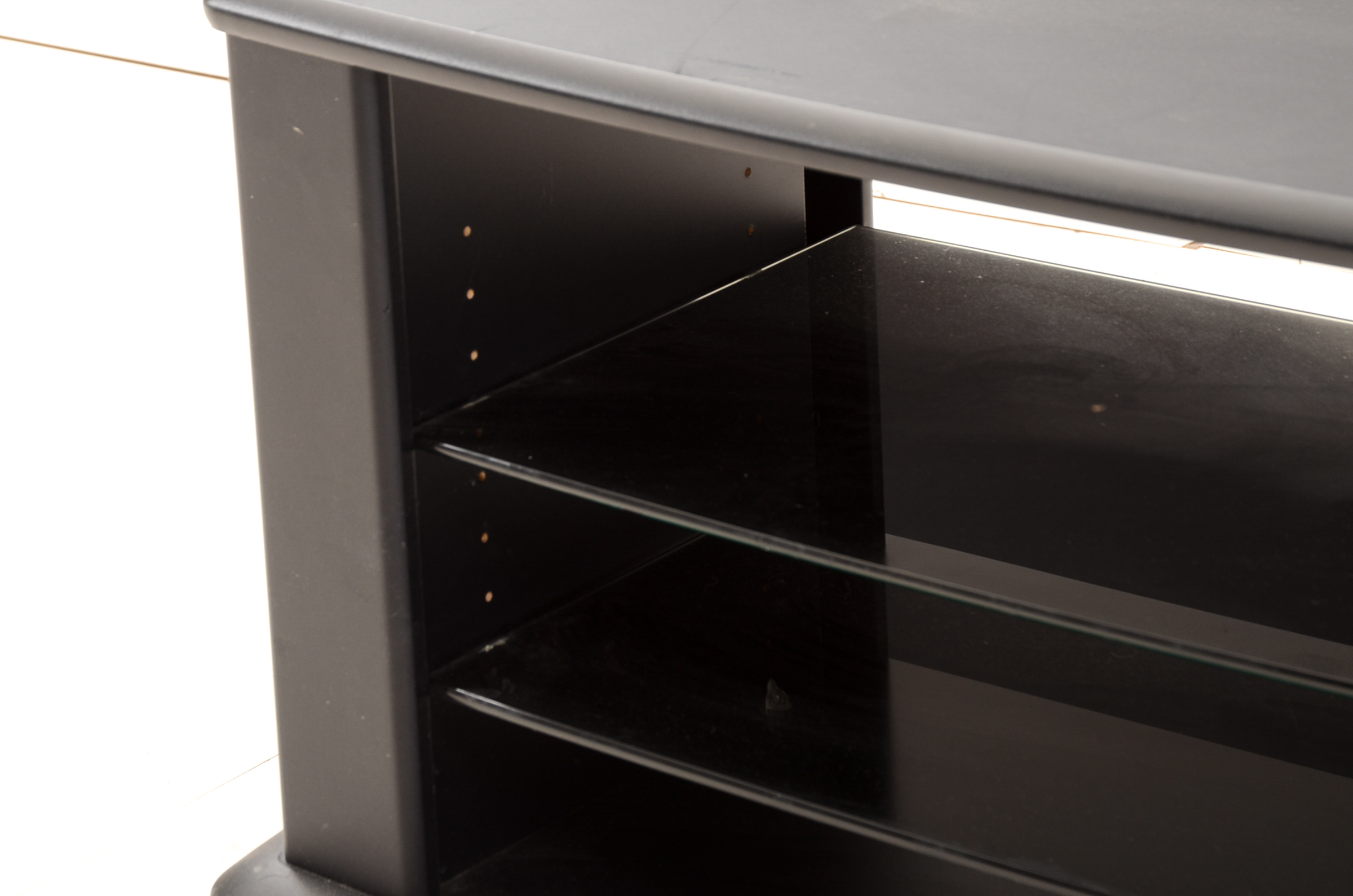 Black Laminate Television Console