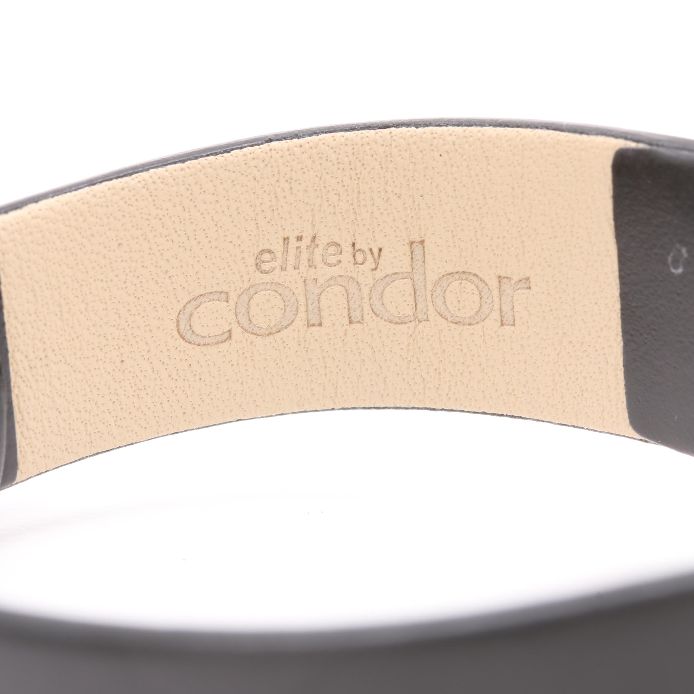 Tudor 9K Yellow Gold Black Leather Watch