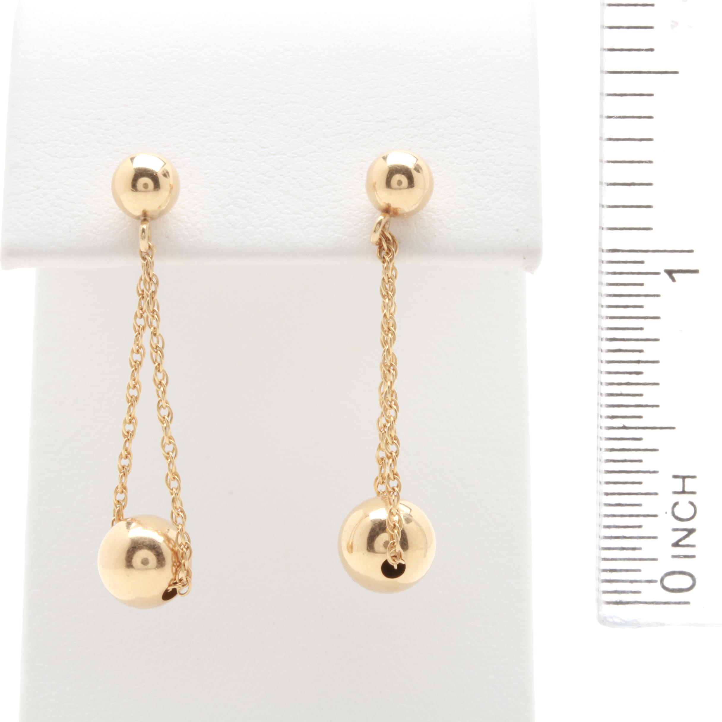 14K Yellow Gold Earrings and Necklace