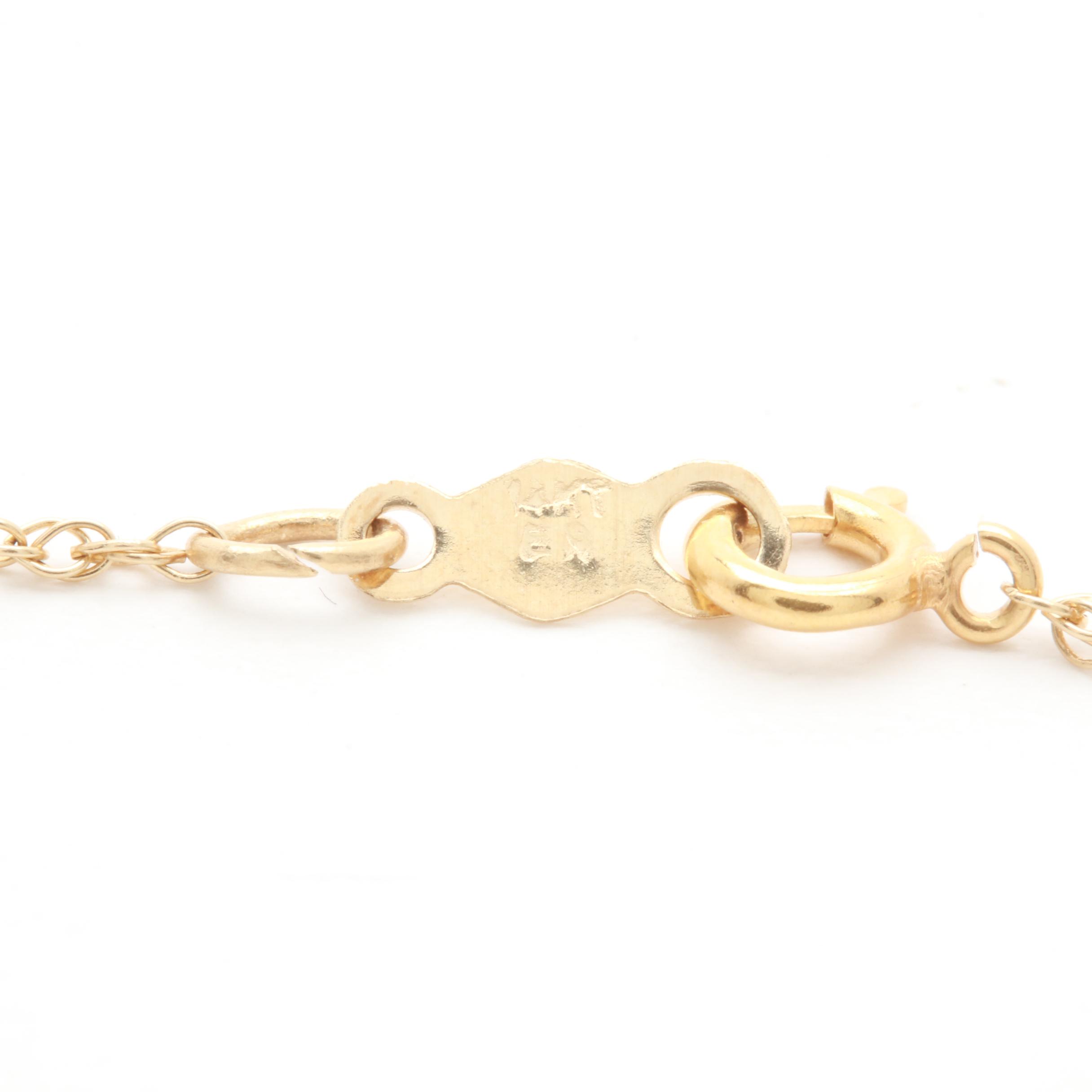 14K Yellow Gold Earrings and Necklace