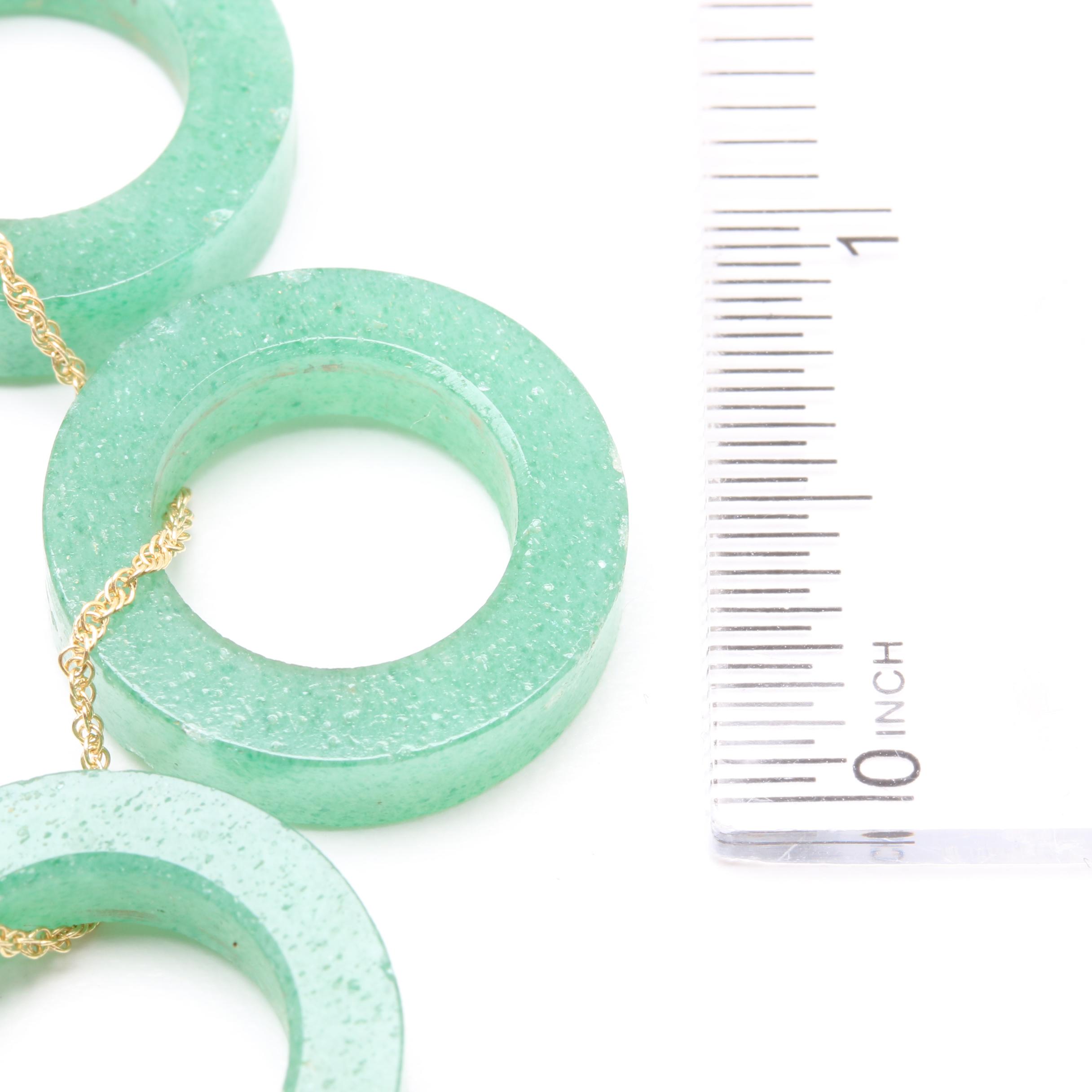 14K Yellow Gold Aventurine Necklace