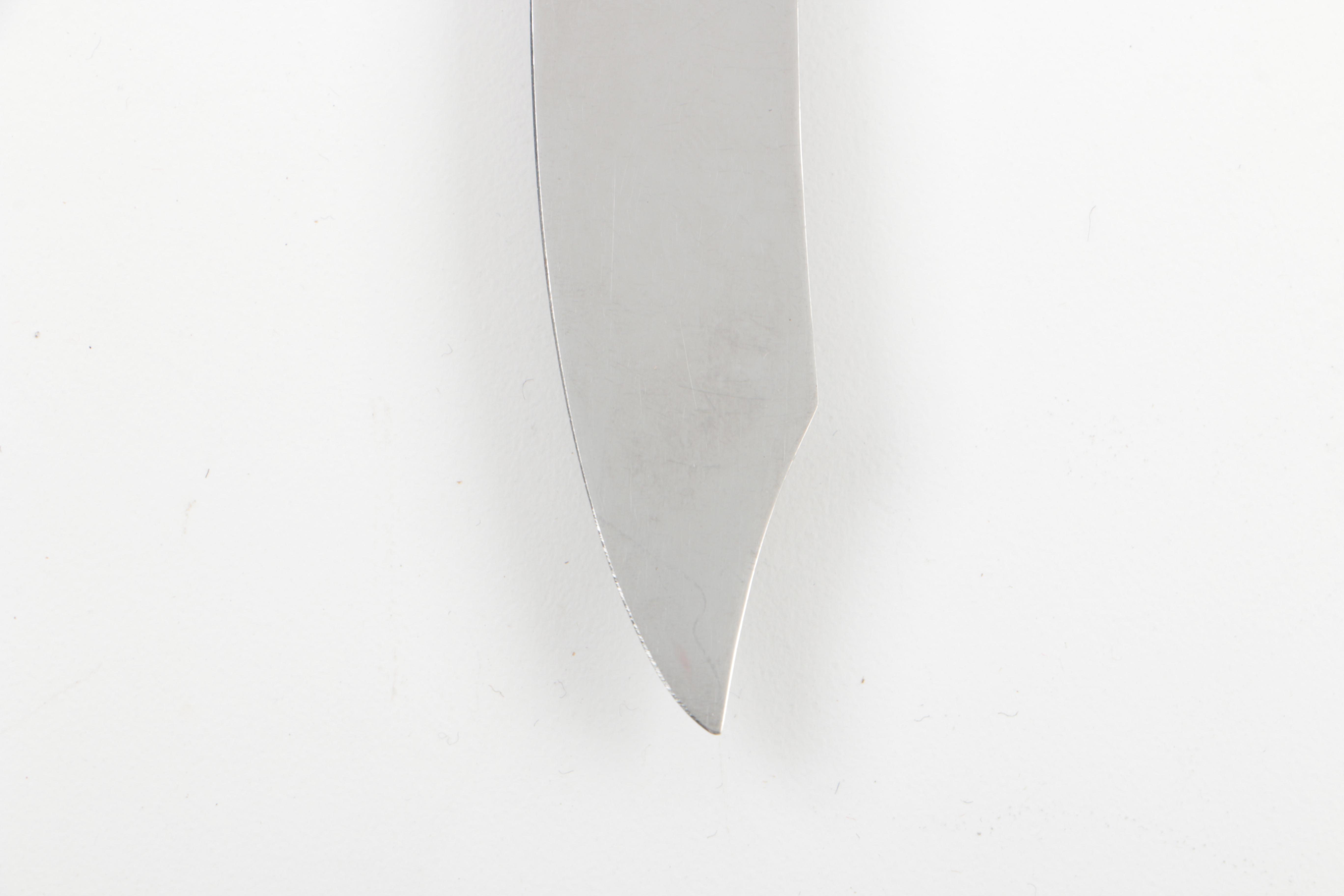 Sterling Handled Georg Jensen Cheese Knives in the "Acorn" Pattern