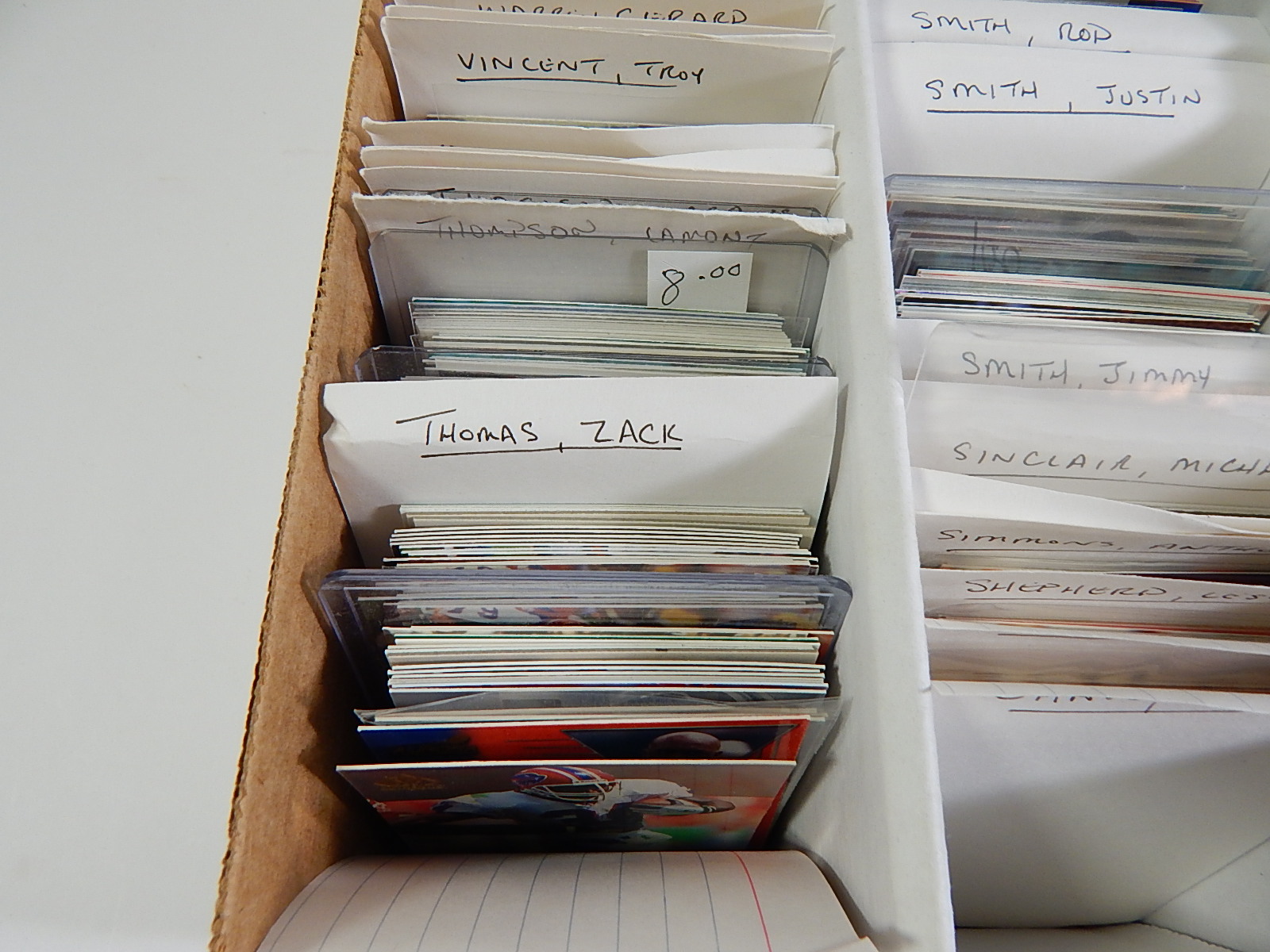 5000 Count Box of AFC Football Players Cards from 1990s -Several 1000 Card Count