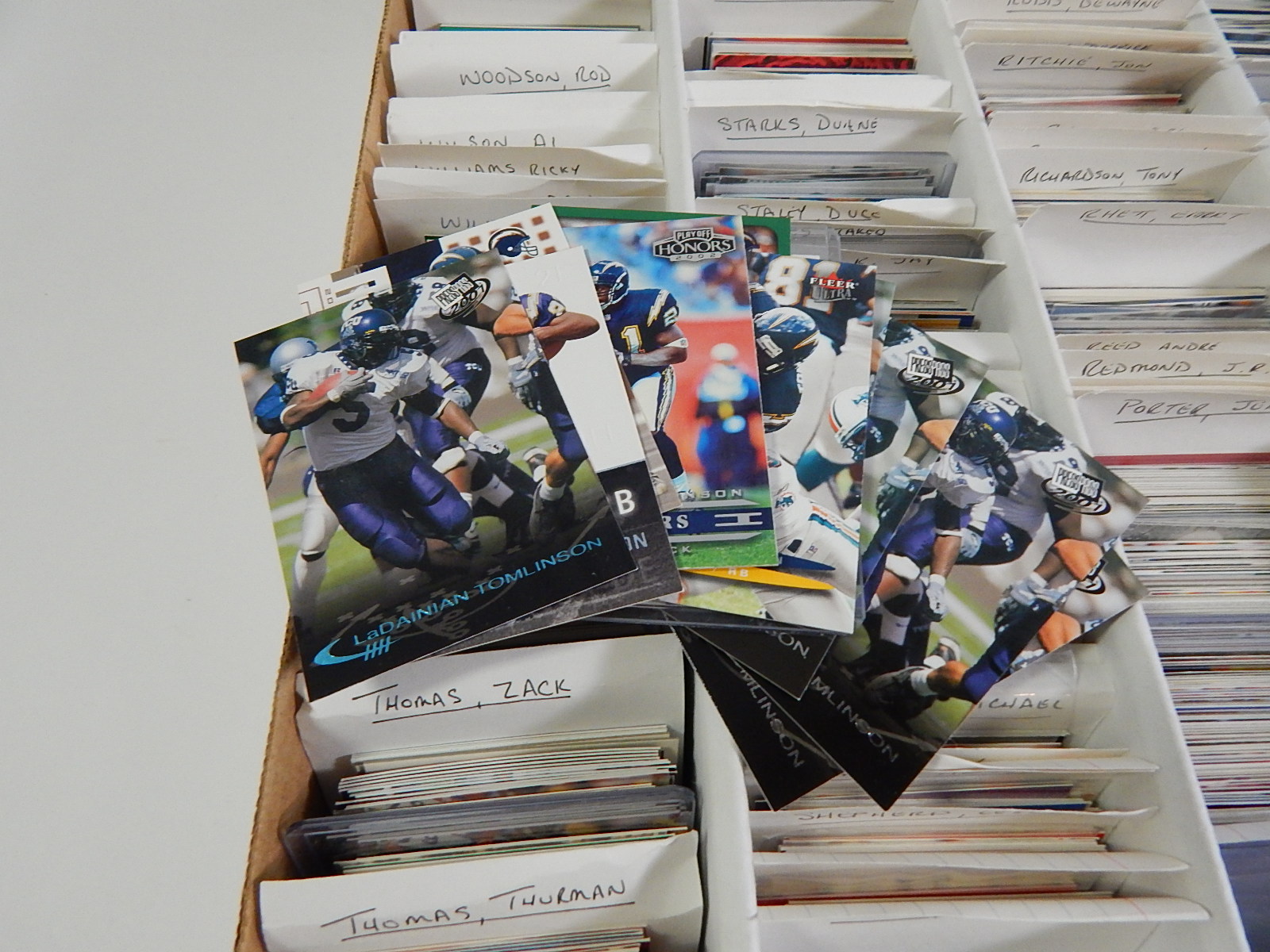 5000 Count Box of AFC Football Players Cards from 1990s -Several 1000 Card Count