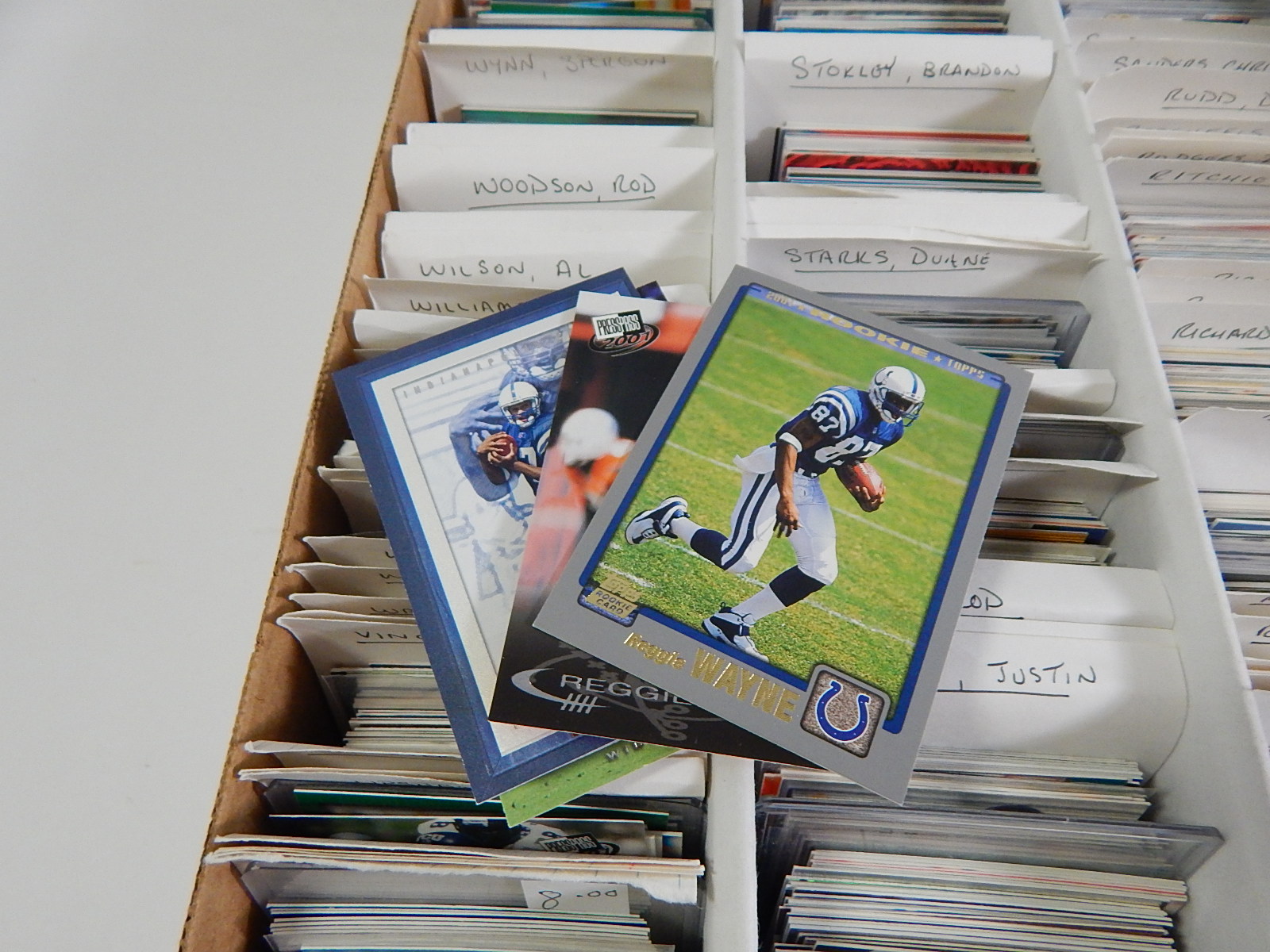 5000 Count Box of AFC Football Players Cards from 1990s -Several 1000 Card Count