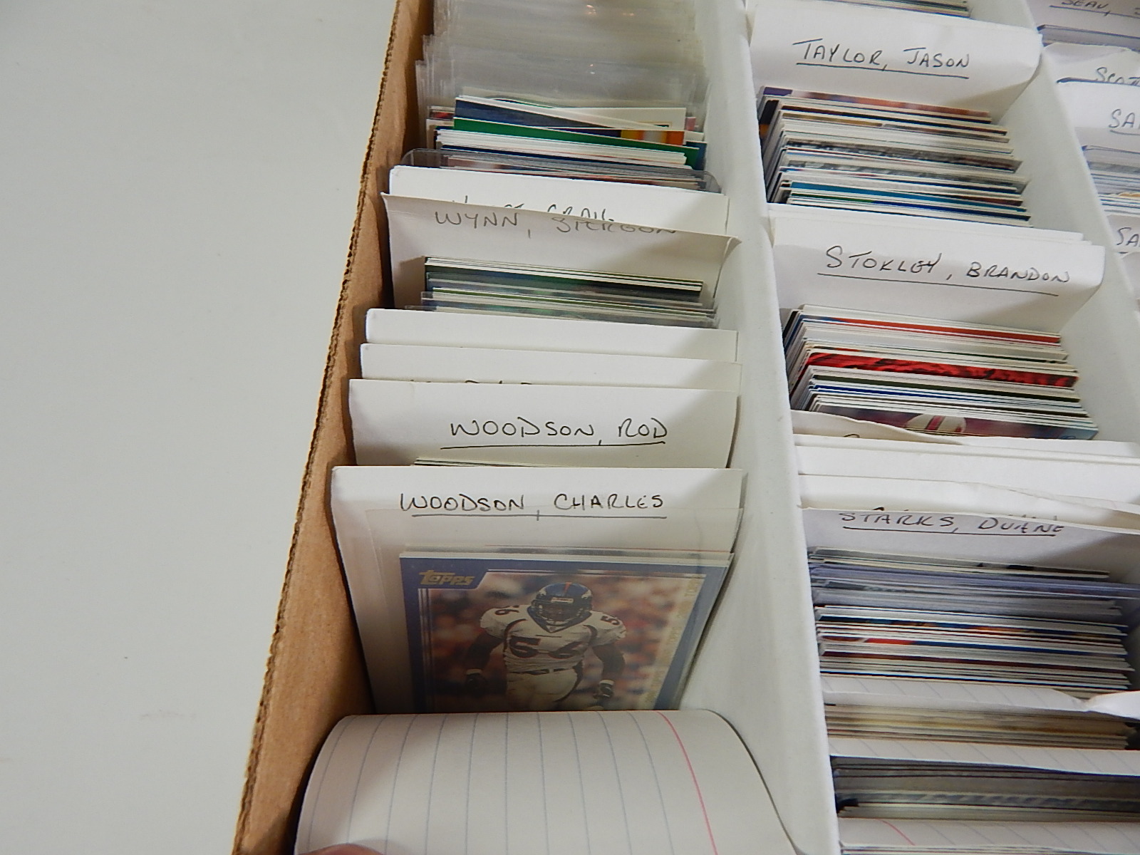 5000 Count Box of AFC Football Players Cards from 1990s -Several 1000 Card Count