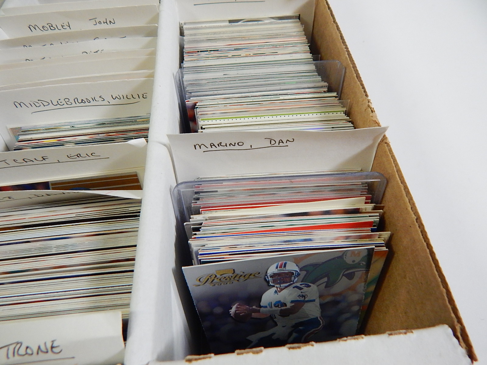 5000 Count Box of AFC Football Players Cards from 1990s -Several 1000 Card Count
