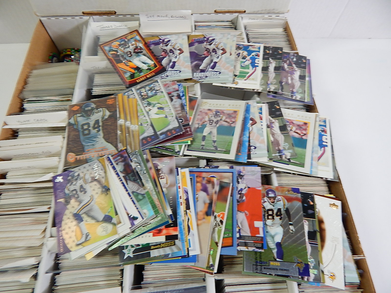 5000 Count Box of AFC Football Players Cards from 1990s -Several 1000 Card Count