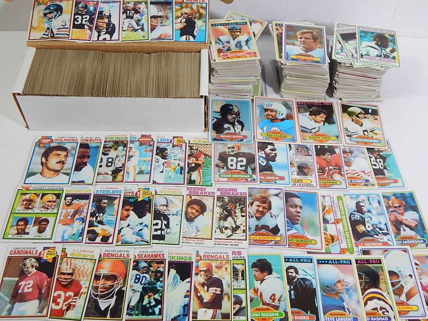 1979 to 1980 Topps Football Sets or Partial Sets - Around 1000 Card Count