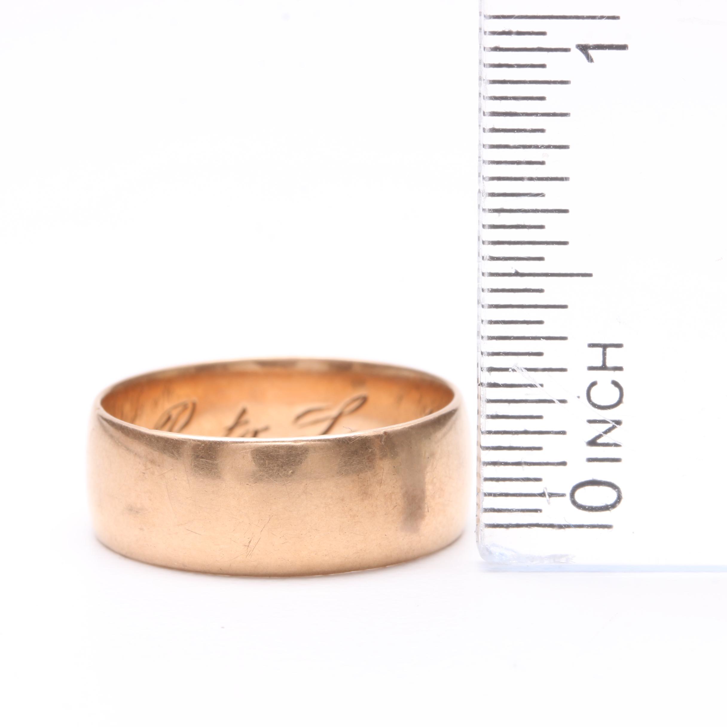 10K Yellow Gold Ring Band