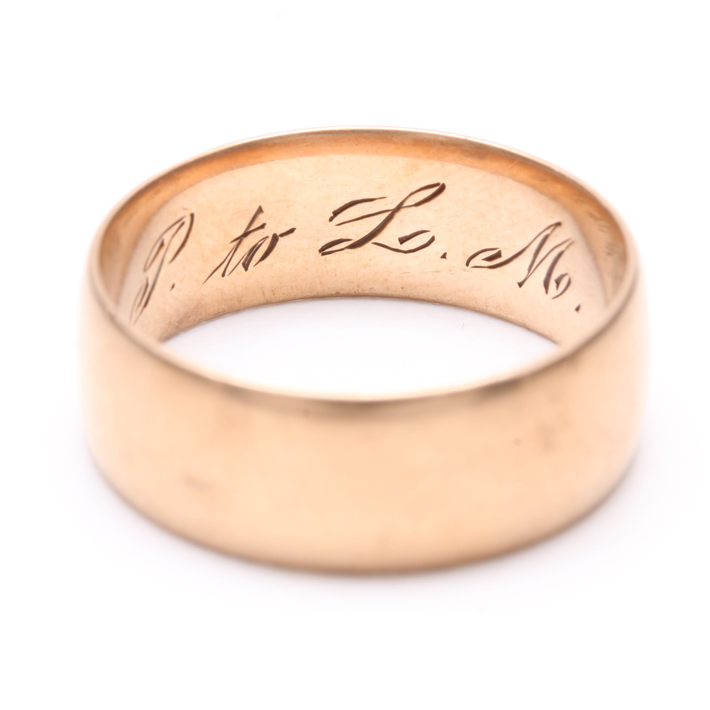 10K Yellow Gold Ring Band