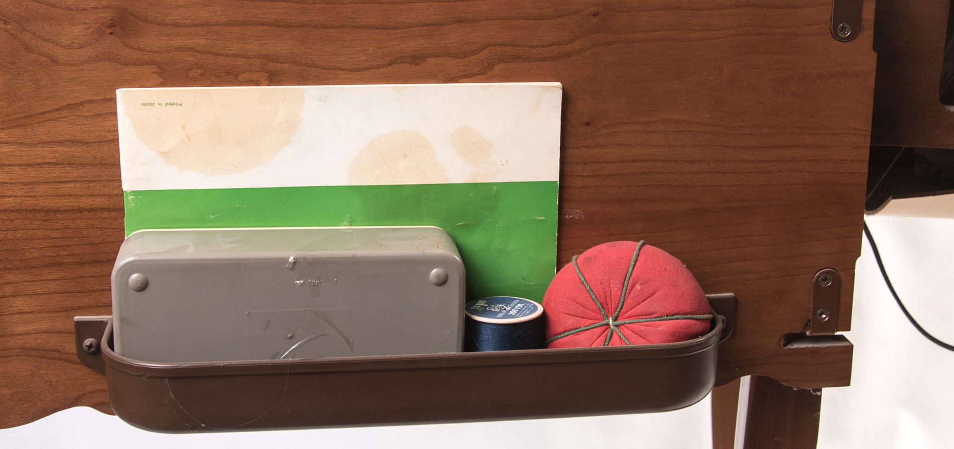 Vintage Good Housekeeper Sewing Machine In a French Provincial Style Cabinet