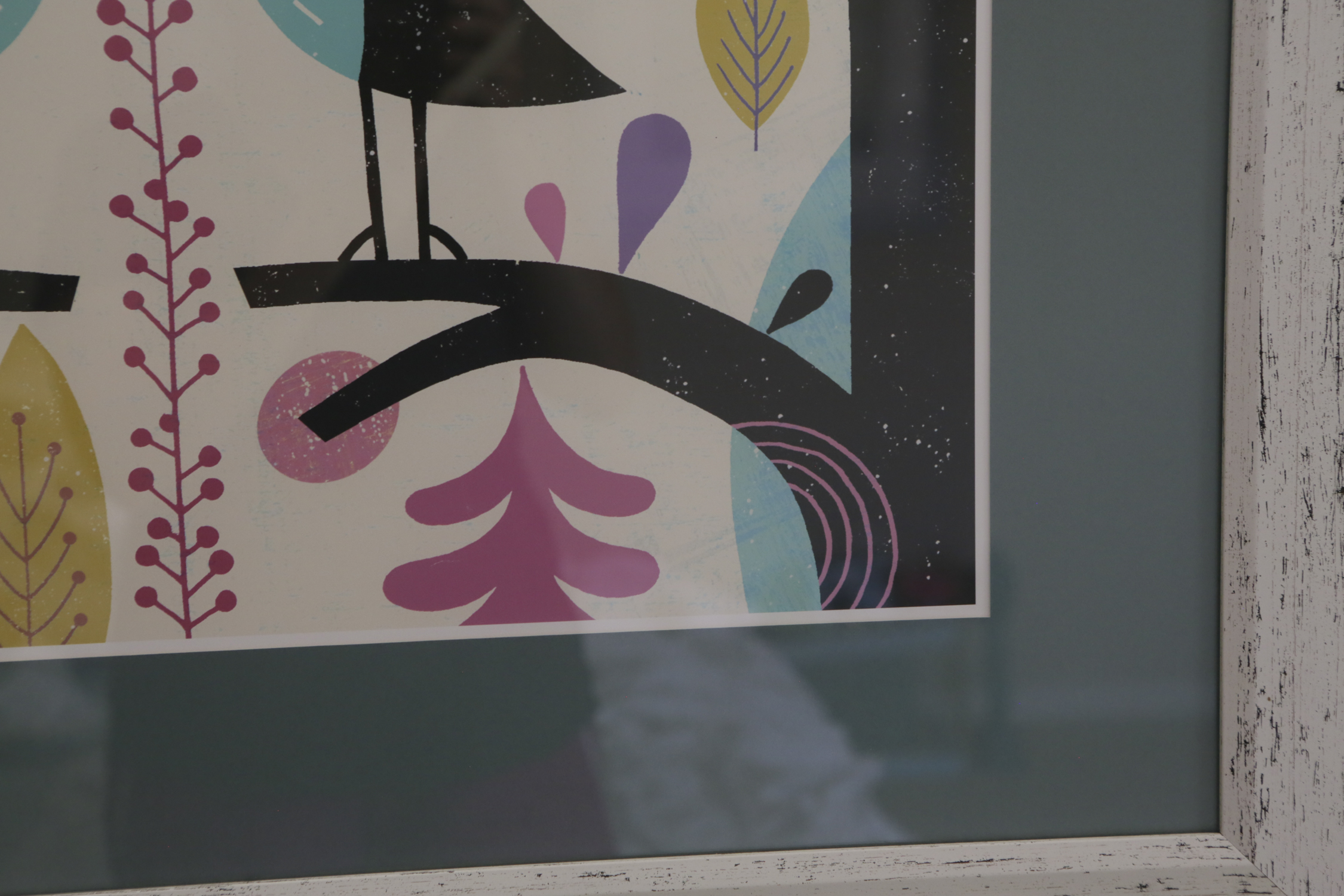 Decorative Abstract Print of Birds