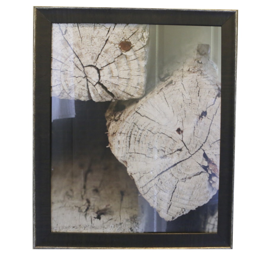 Framed Photographic Print of Logs