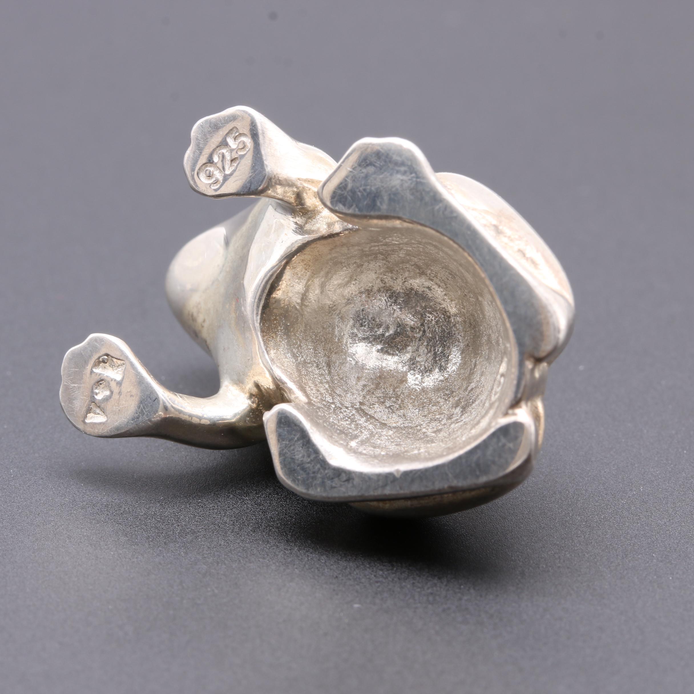 Sterling Silver Frog Prince Paperweight