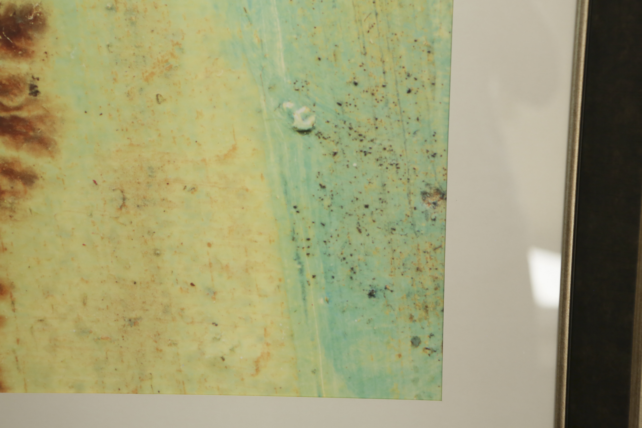 Framed Abstract Print with Linear Forms