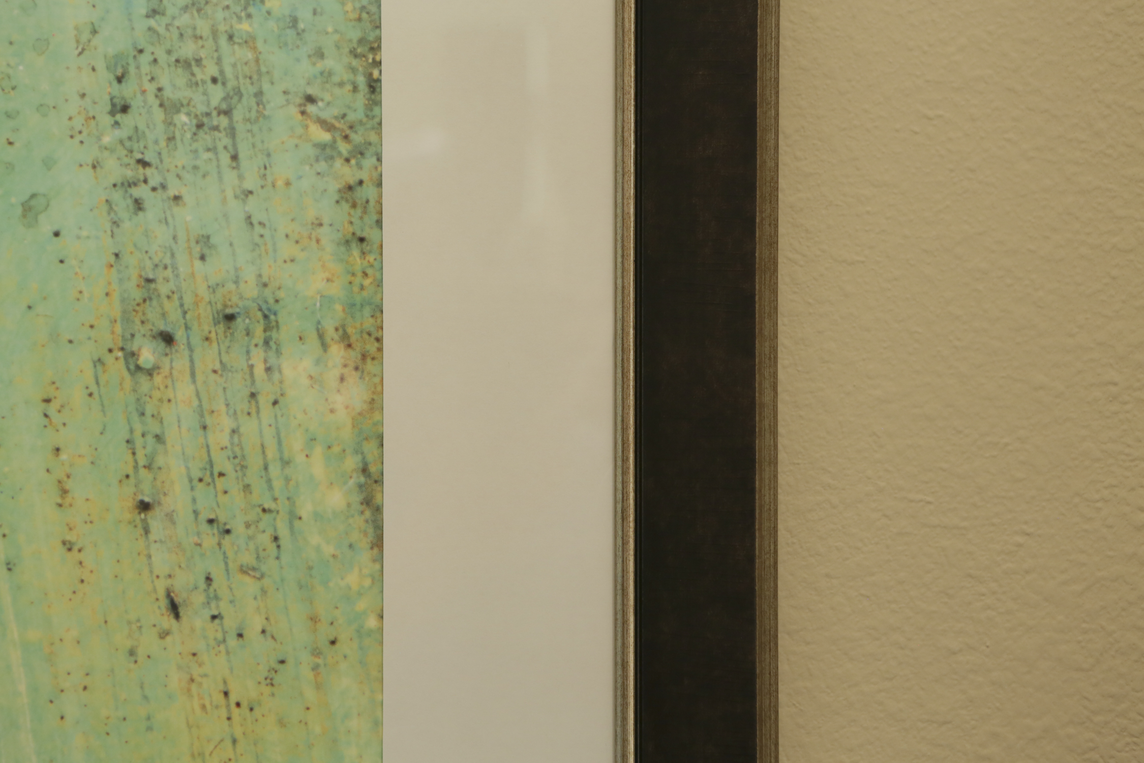 Framed Abstract Print with Linear Forms