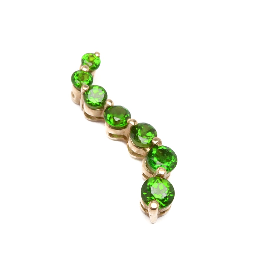 10K Yellow Gold Diopside Pendant