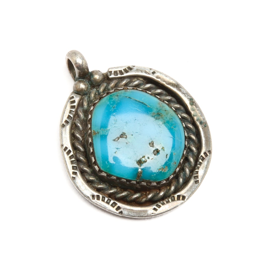 Sterling Silver and Turquoise Pendant