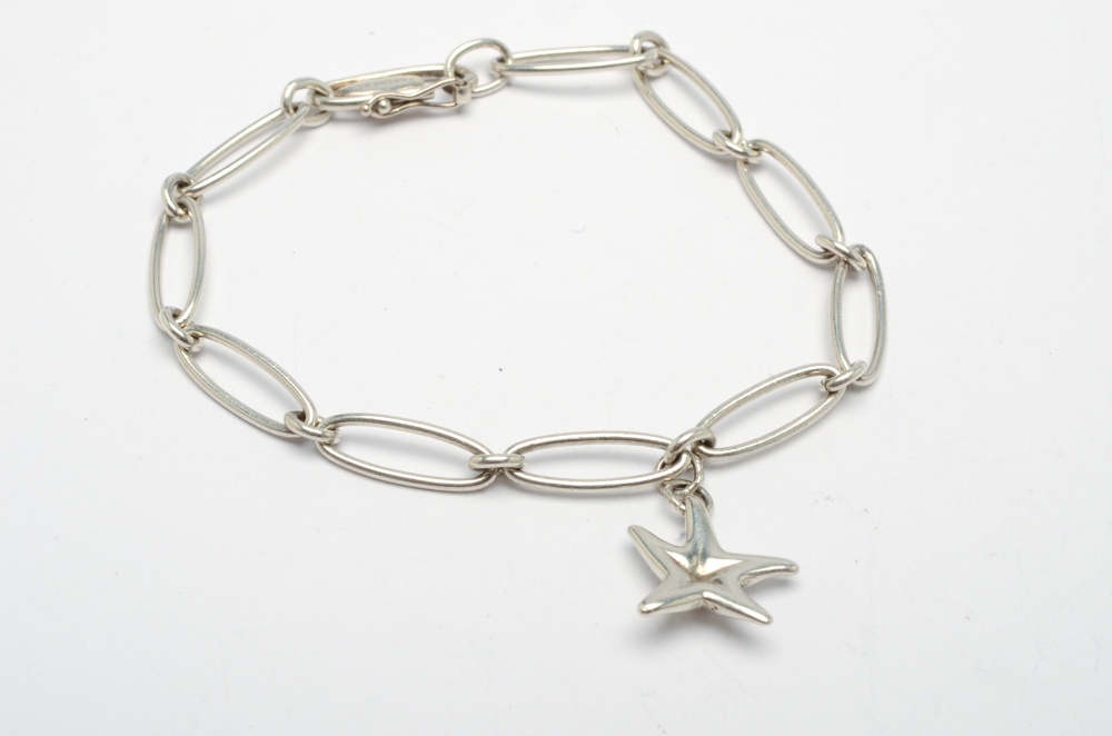 Sterling Silver Elsa Peretti for Tiffany & Co. Bracelet and Pendant