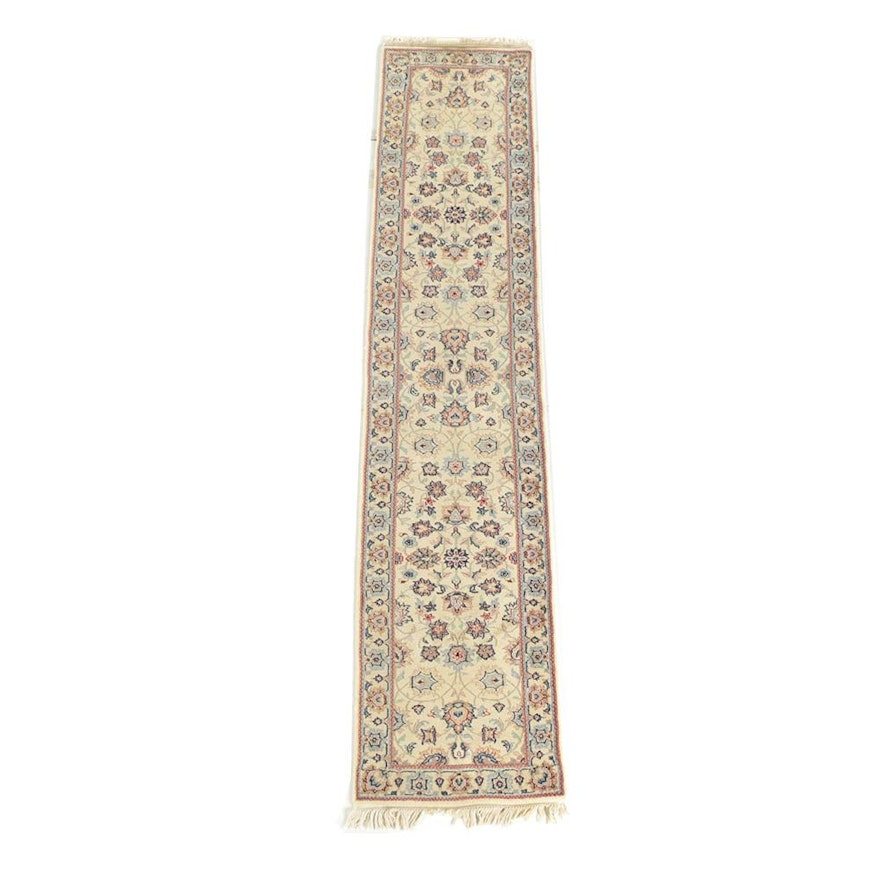 Hand-Knotted Indo-Persian Wool Carpet Runner