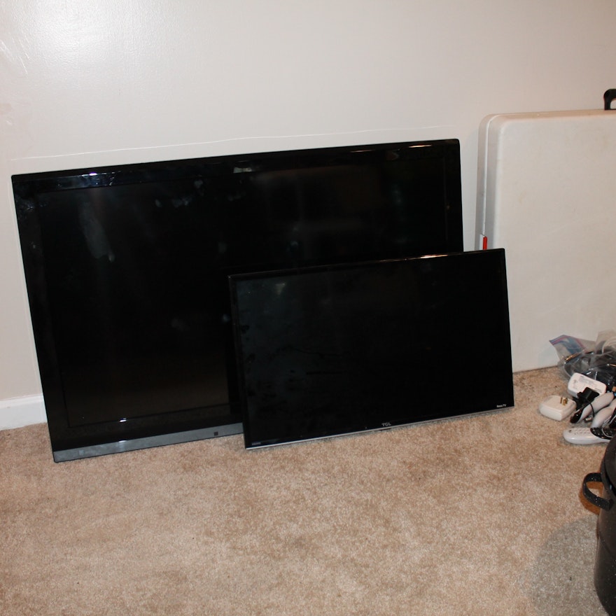 Toshiba 46" and TCL 32" Flatscreen Televisions