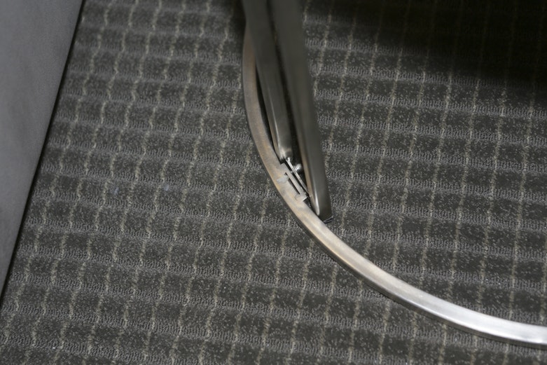 Round Metal Accent Table with Cardinal Points